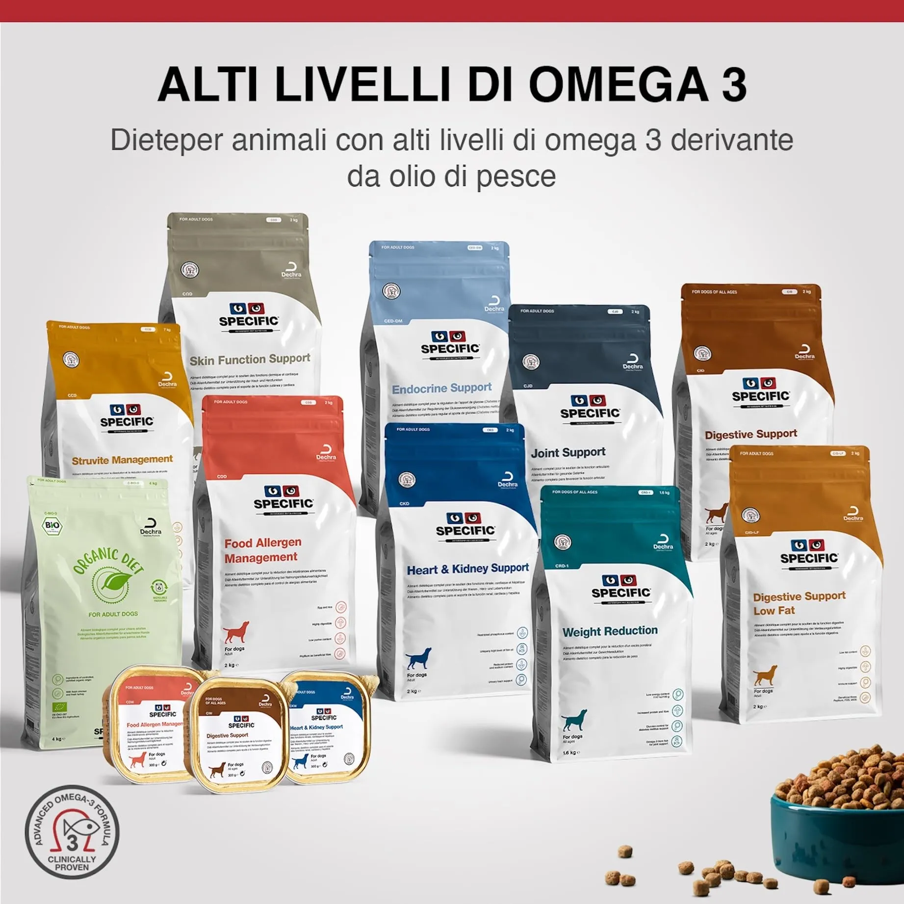 SPECIFIC® Heart & Kidney Support (CKD) - 2kg - Crocchette - Omega 3 e olio di krill - Basso contenuto proteico per ridurre il carico di lavoro dei reni - Per cani adulti - DECHRA Veterinary Products - immagine 4