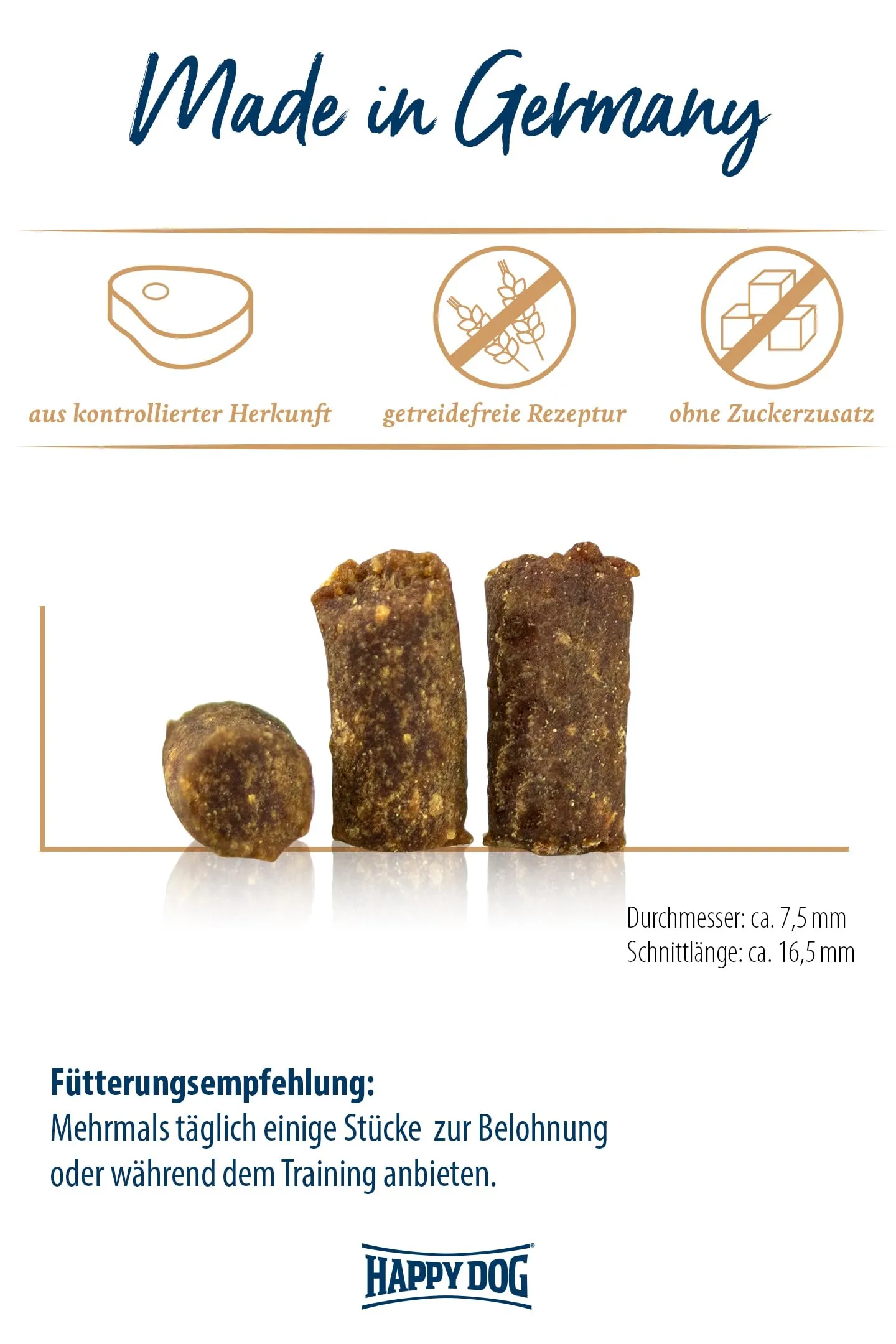Happy Dog 60699 – Meat Snack Costa del Mare del Nord – Deliziosi per cani sensibili in carne di anatra essiccata – 75 g - immagine 4