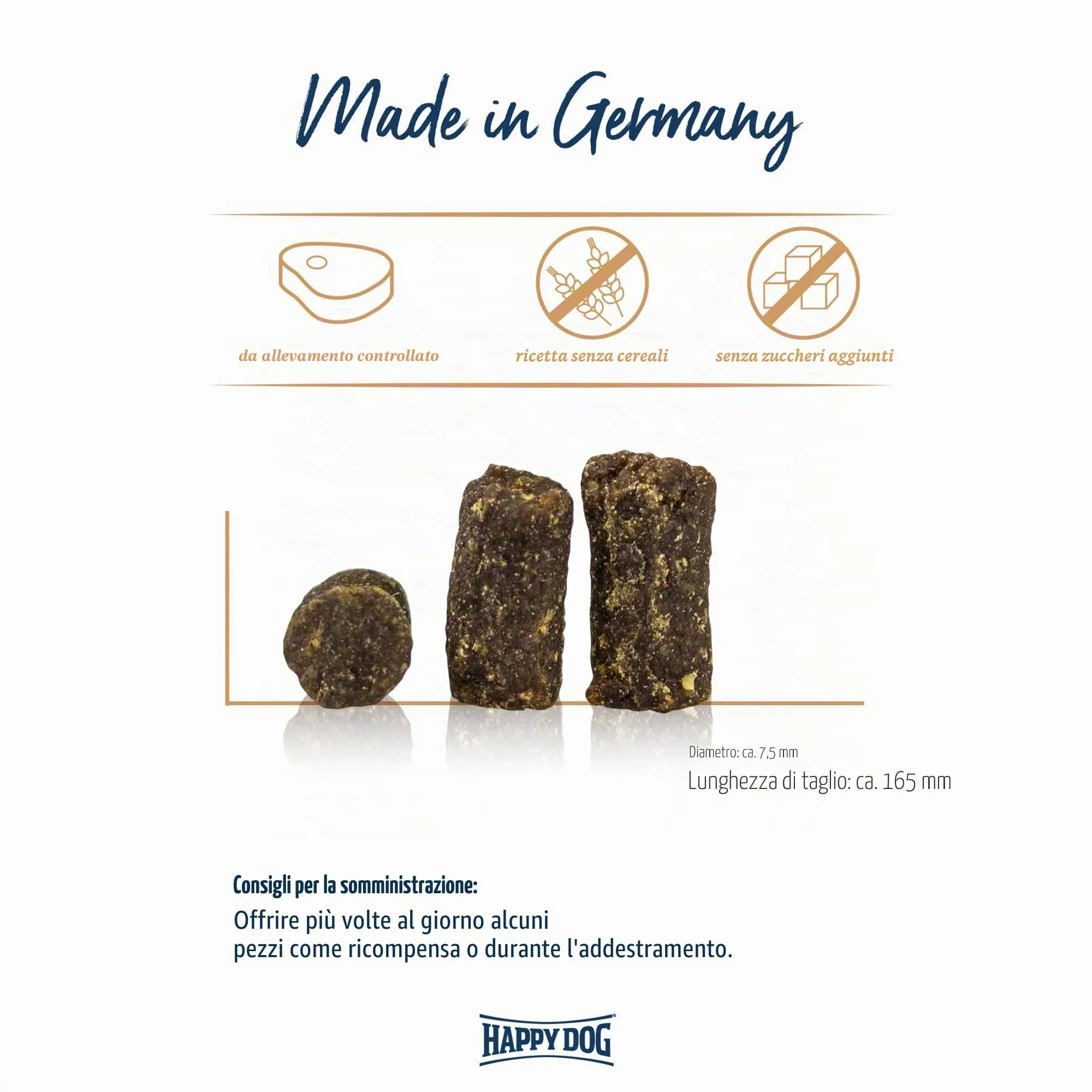 Happy Dog 60700 – Meat Snack Lüneburger Heide – Deliziosi per cani sensibili in carne di agnello secca, contenuto 75 g - immagine 3