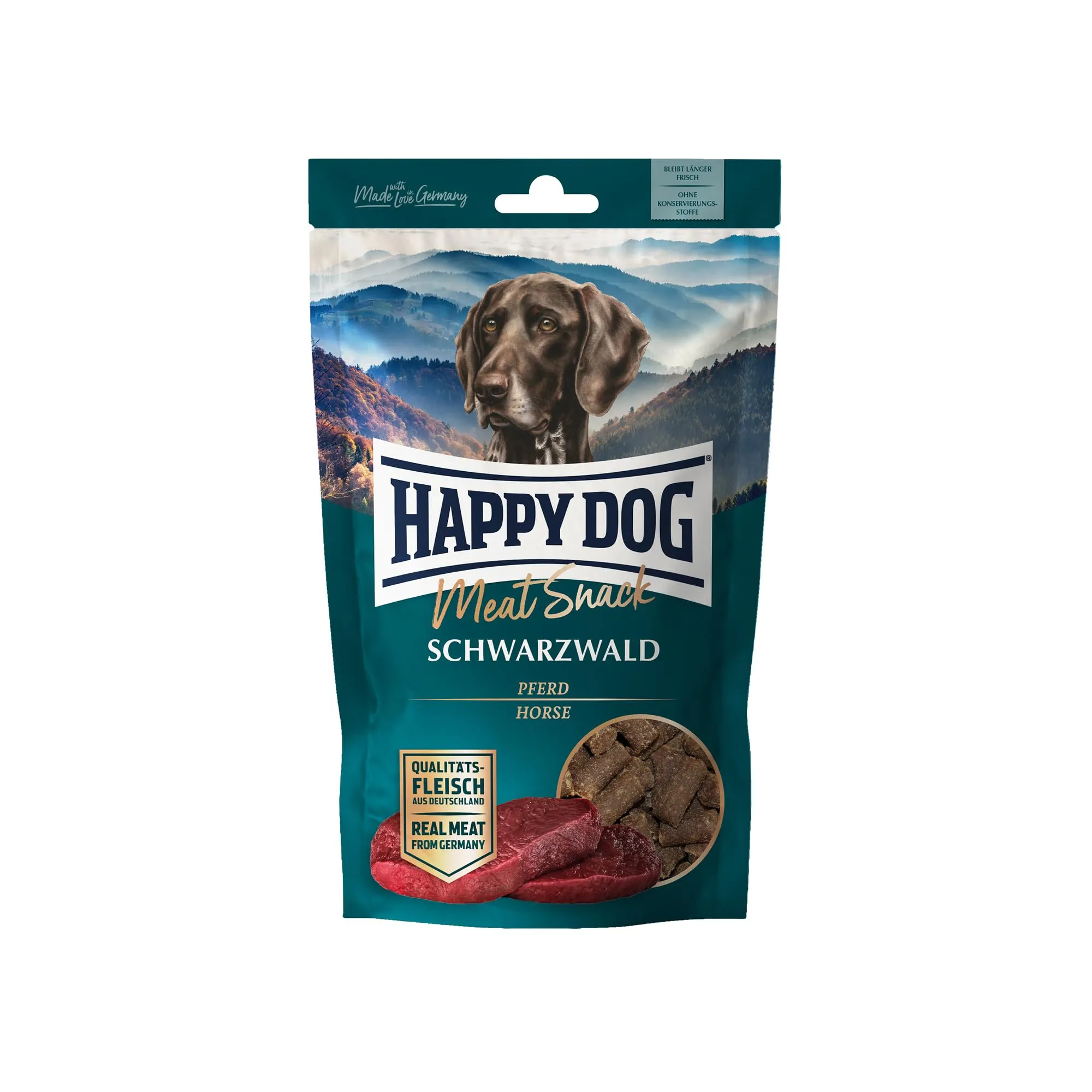 Happy Dog 60698 – Meat Snack Foresta Nera – Delizioso per cani sensibili di carne di cavallo secca, contenuto 75 g - immagine 1