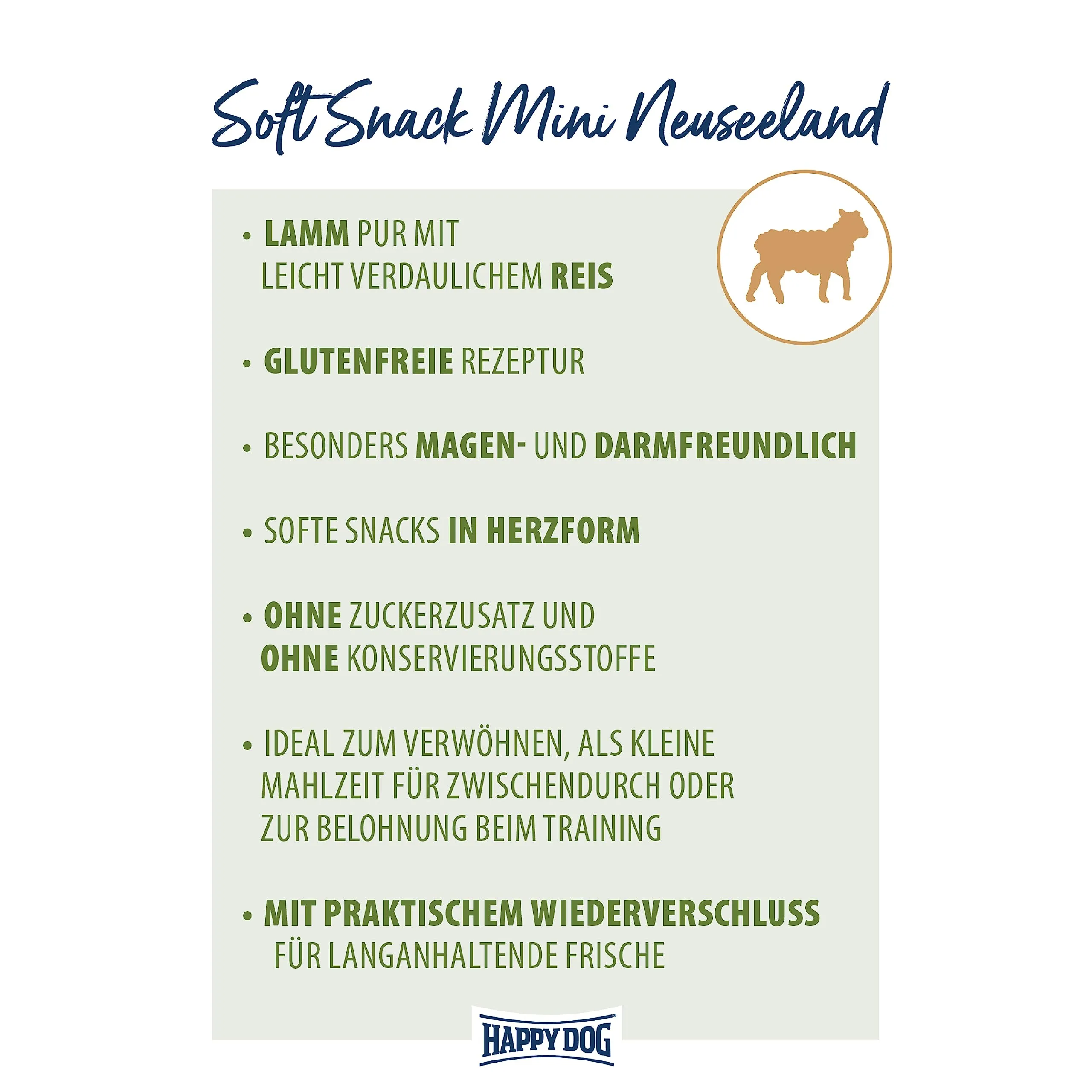 Happy Dog SoftSnack Mini Nuova Zelanda 100 g - immagine 2