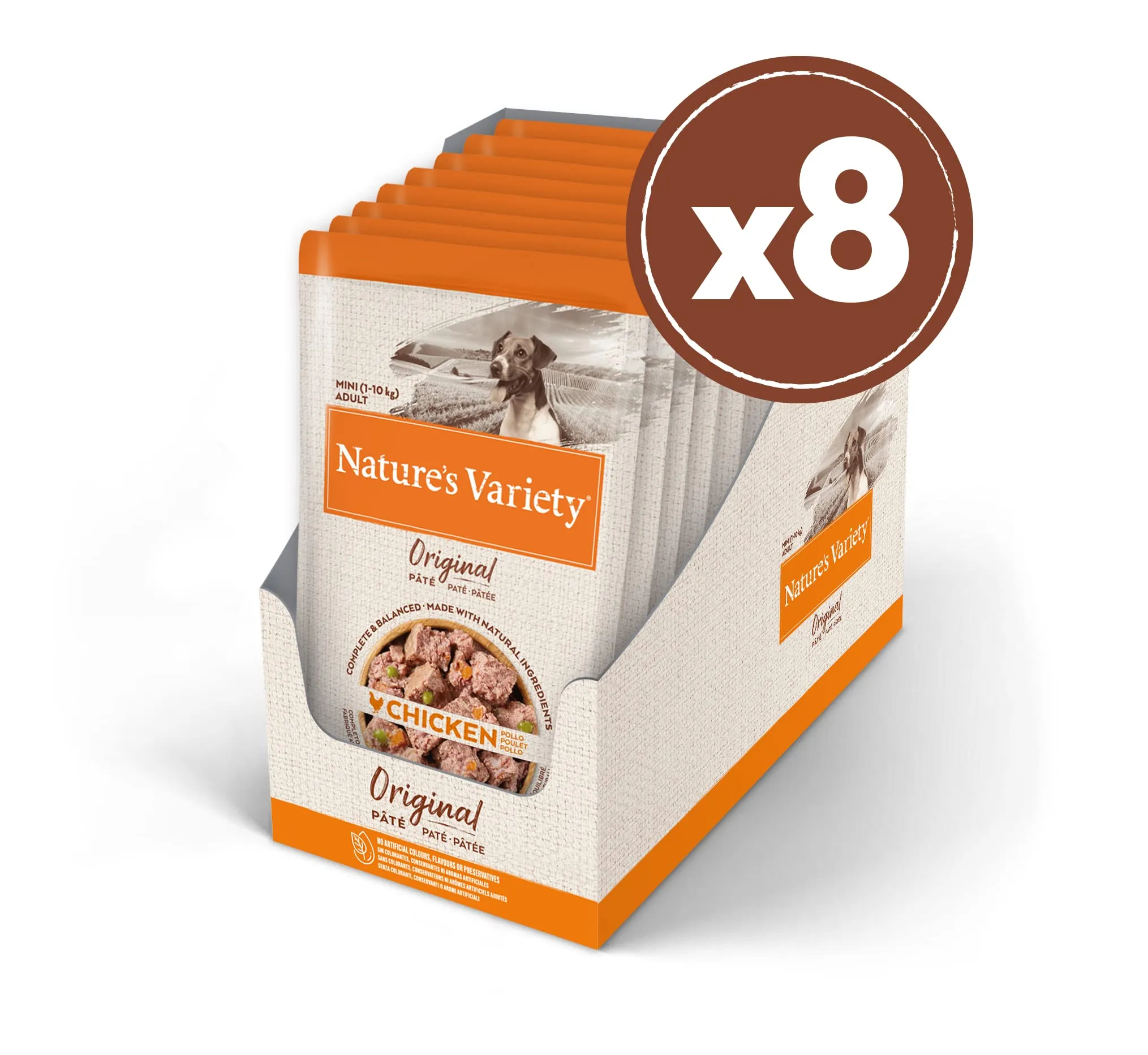 Nature's Variety Original No Grain Paté per Cani Adulti Mini con Pollo 150 g x 8 - immagine 3