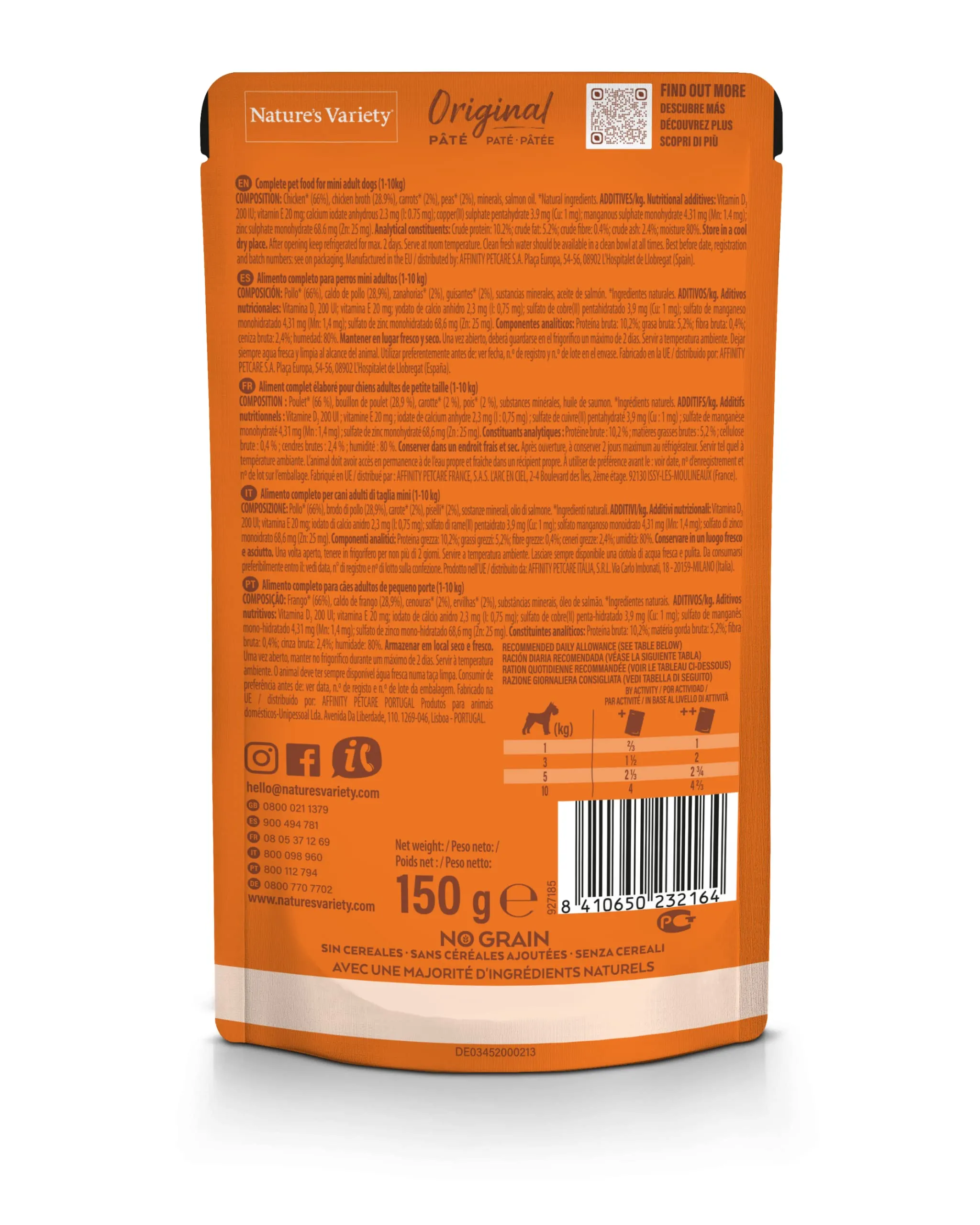 Nature's Variety Original No Grain Paté per Cani Adulti Mini con Pollo 150 g x 8 - immagine 5