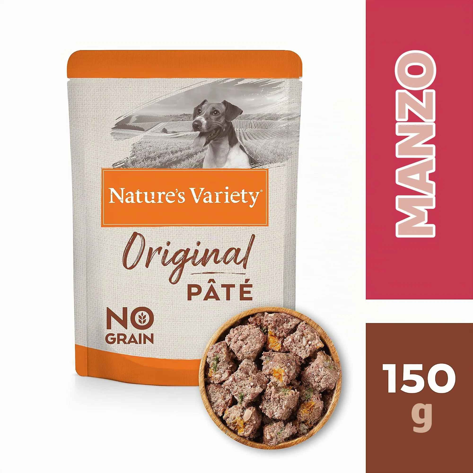 Nature's Variety Original No Grain Paté per Cani Adulti Mini con Manzo 150 g x 8 - immagine 2