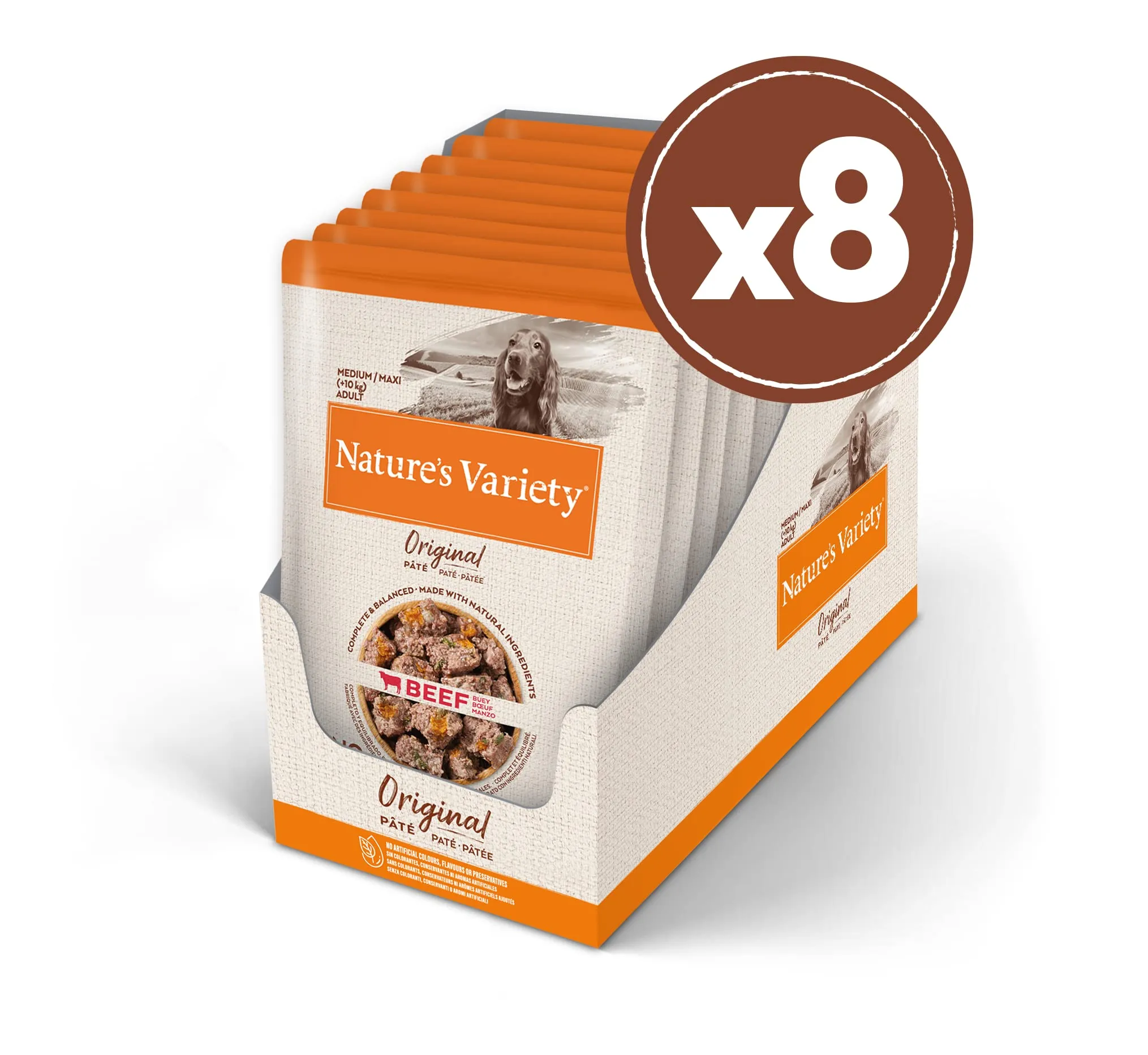 Nature's Variety Original No Grain Paté per Cani Adulti Mini con Manzo 150 g x 8 - immagine 3