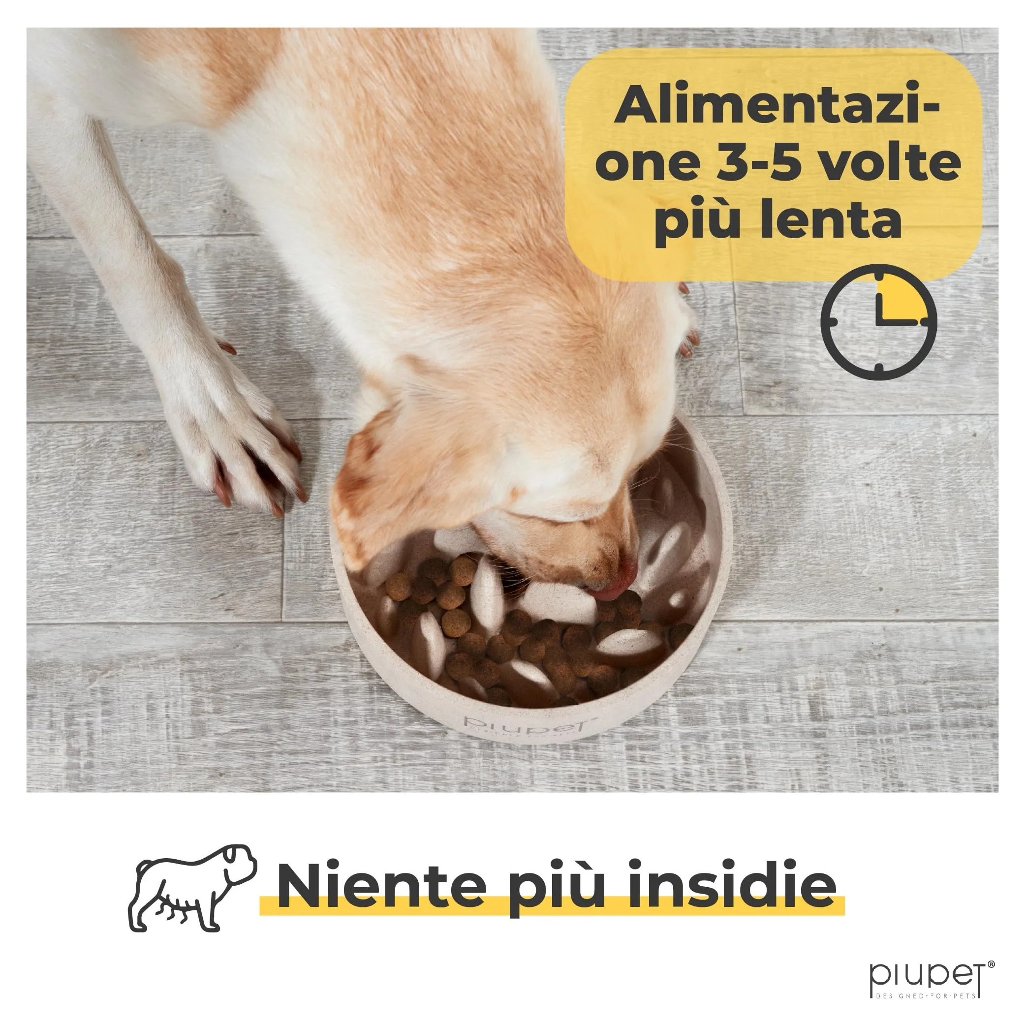 PiuPet® Ciotola Anti Ingozzamento Cani - 1,4L Alimentatore Lento per Cibo - immagine 2