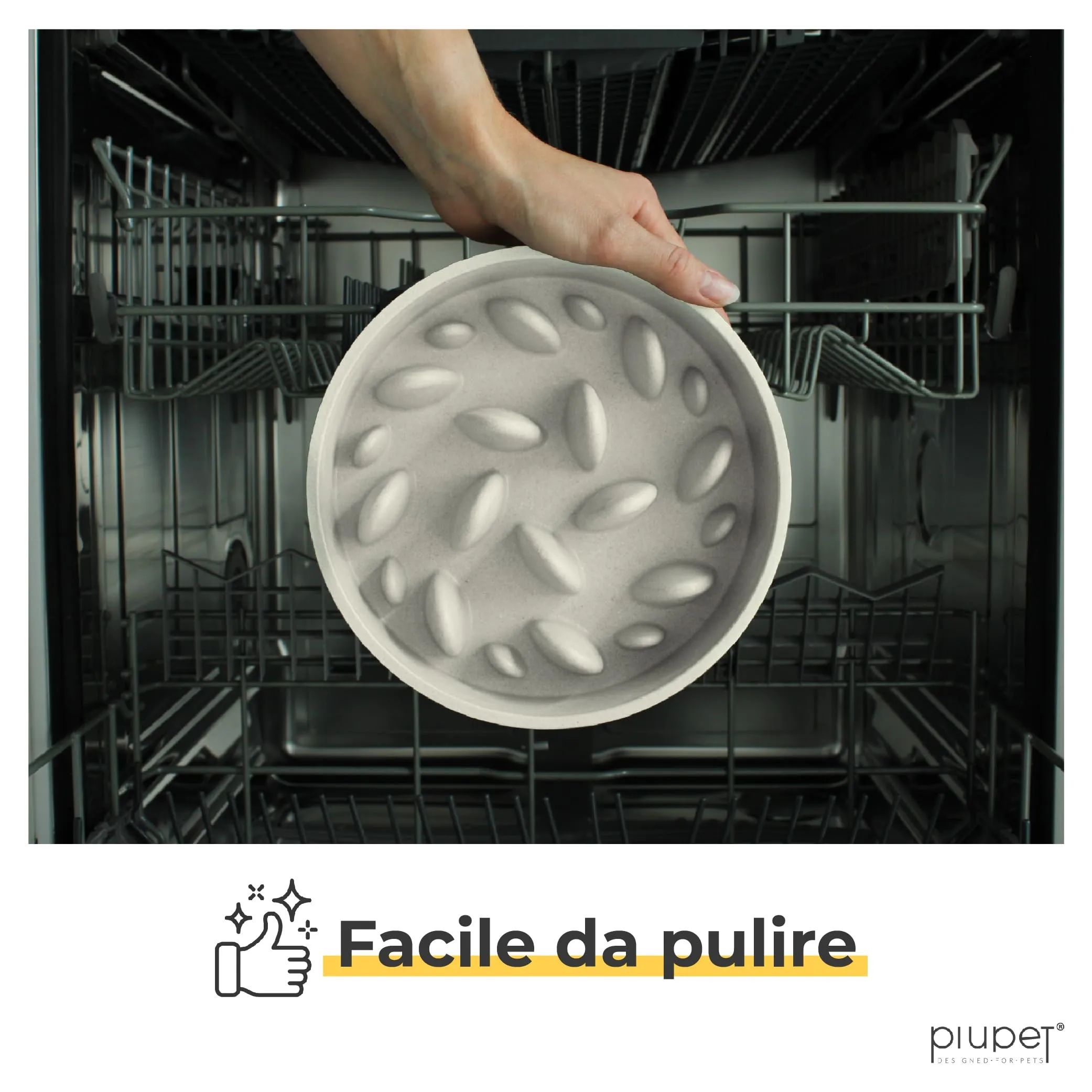 PiuPet® Ciotola Anti Ingozzamento Cani - 1,4L Alimentatore Lento per Cibo - immagine 4