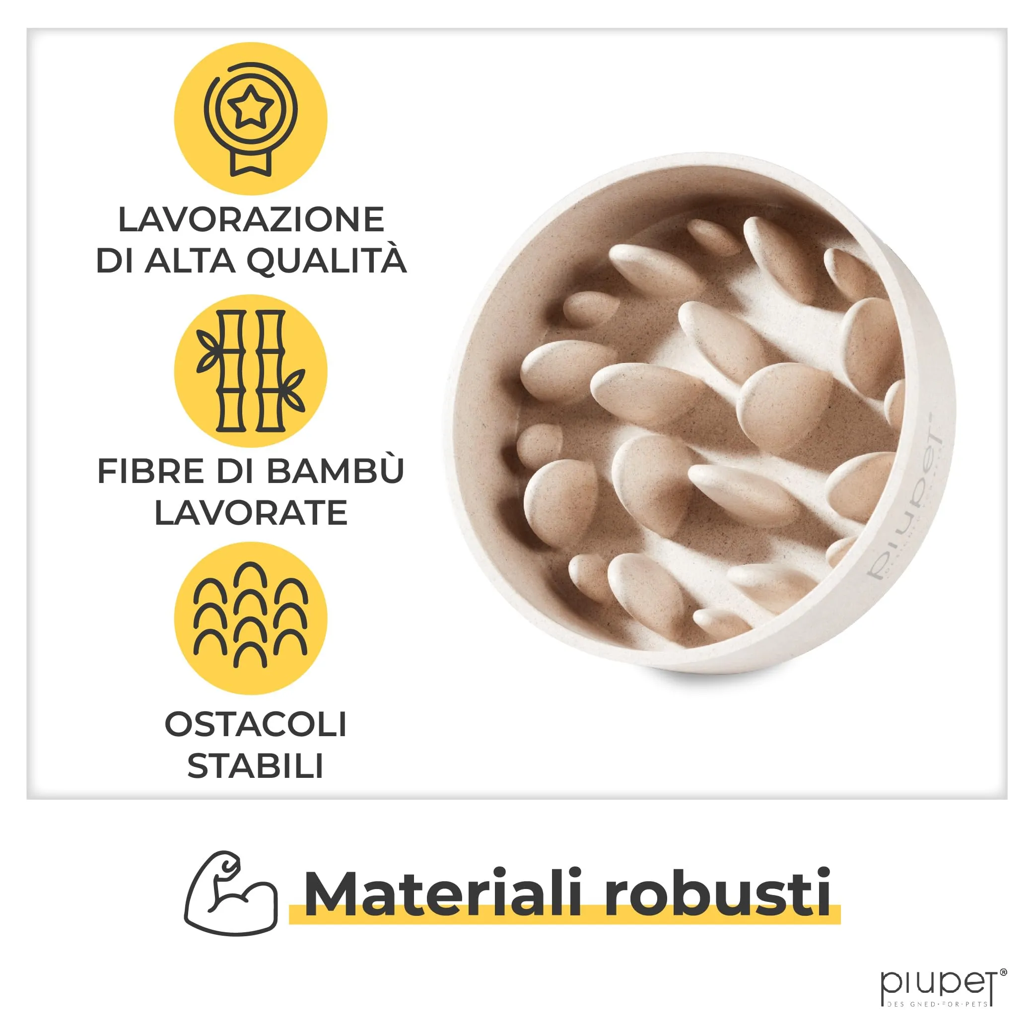 PiuPet® Ciotola Anti Ingozzamento Cani - 1,4L Alimentatore Lento per Cibo - immagine 5