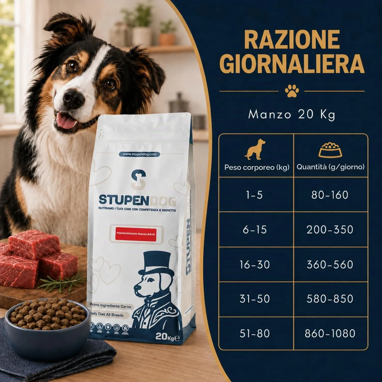 STUPENDOG Crocchette Cani Manzo 20kg per Cani Adulti di Tutte le Taglie - Croccantini Alimento Completo con Manzo - Per il Mantenimento del Cane - immagine 3