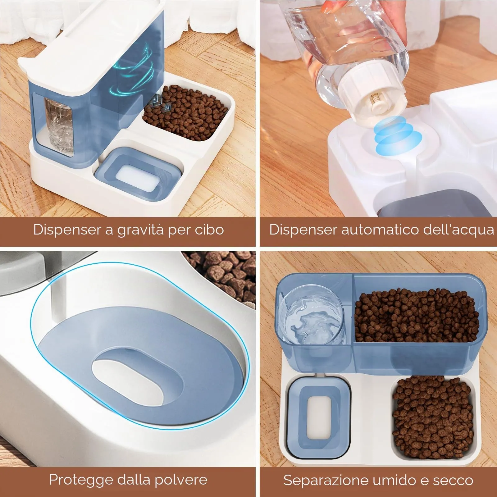 Oskuglin Distributore Automatico 2-in-1 Cibo e Acqua per Gatti 3,8L - immagine 6