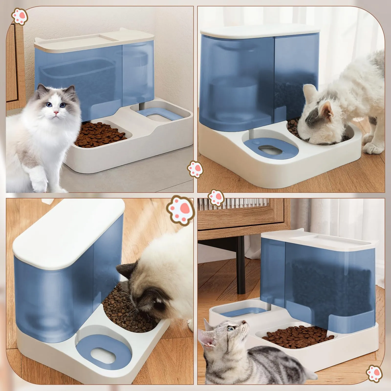 Oskuglin Distributore Automatico 2-in-1 Cibo e Acqua per Gatti 3,8L - immagine 9
