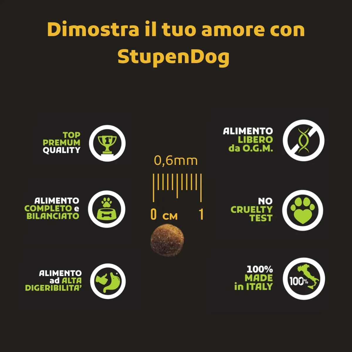 STUPENDOG Crocchette Cani Premium Puppy 15kg per Cani cuccioli - Croccantini al Manzo - Croccantini cane media/piccola taglia - Cibo per cani - Crocchette puppy - immagine 4