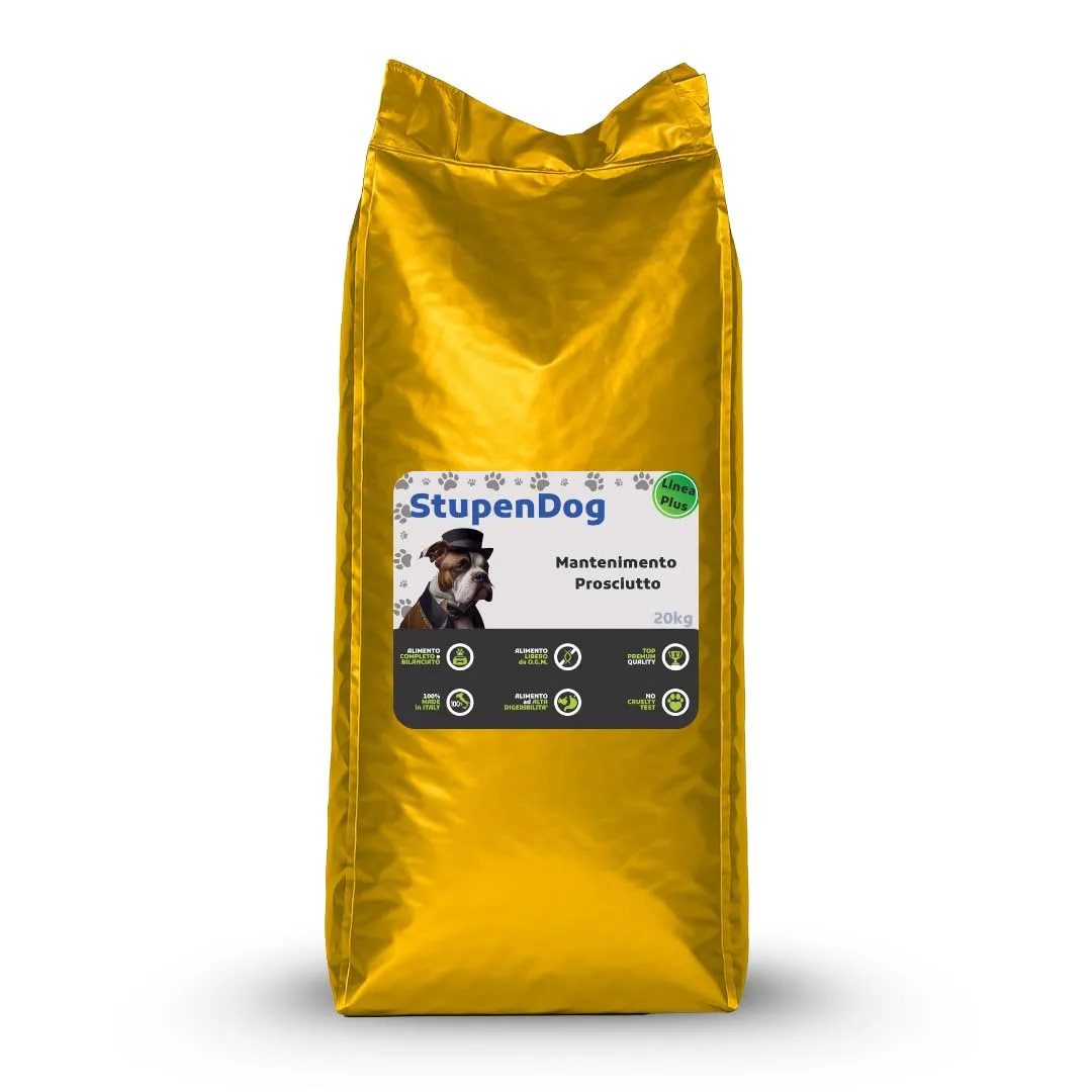 STUPENDOG Crocchette Cani Prosciutto 20 Kg - Cibo per Cani Adulti di tutte le Taglie in Mantenimento - Croccantini cane - Cibo per cani - 1 Confezione da 20 Kg - immagine 1