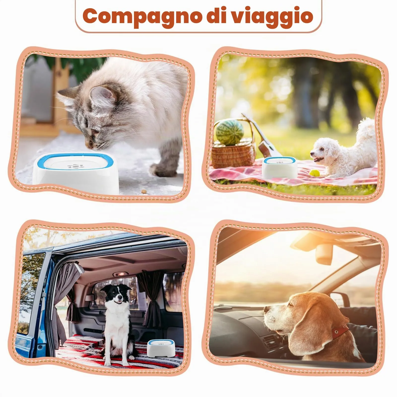 MXTIMWAN - Ciotola dell'acqua per cani senza fuoriuscite, 1500 ml, anti-scivolo, a prova di perdite, per cani - immagine 2