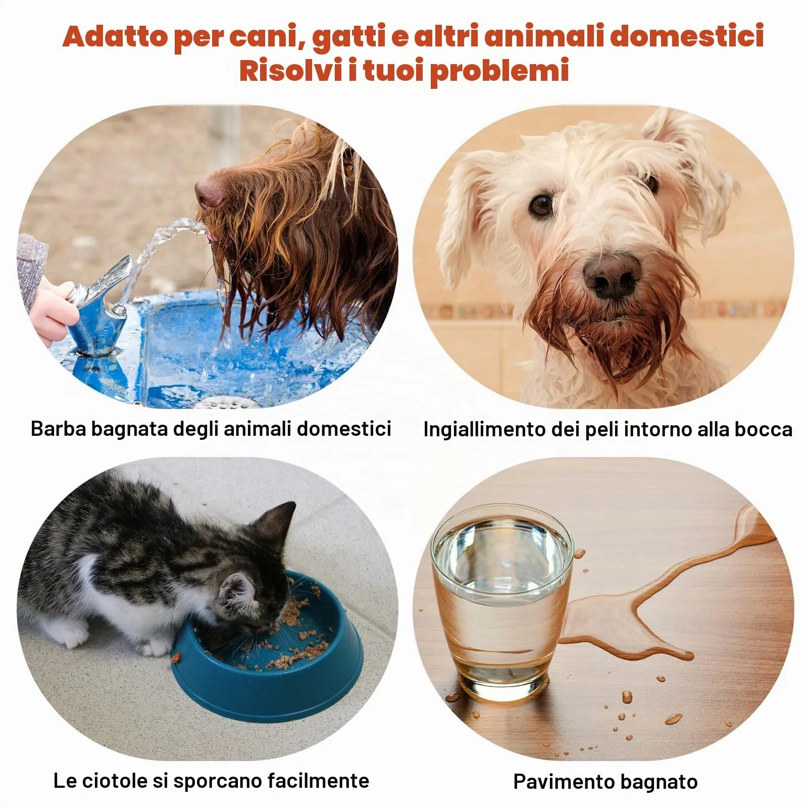 MXTIMWAN - Ciotola dell'acqua per cani senza fuoriuscite, 1500 ml, anti-scivolo, a prova di perdite, per cani - immagine 7