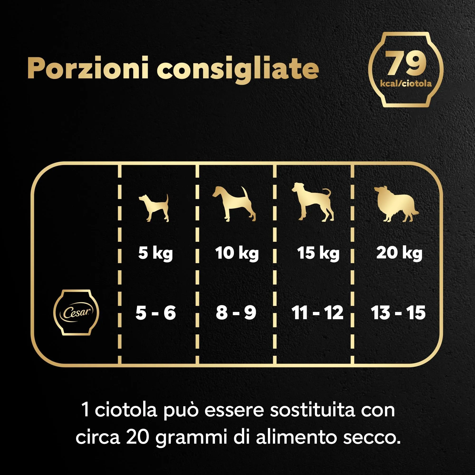 CESAR Fresh Bowl Cani Adulti Pollame con Riso, Fagiolini, Zucca Salsa 85g, 10 Confezioni - immagine 4