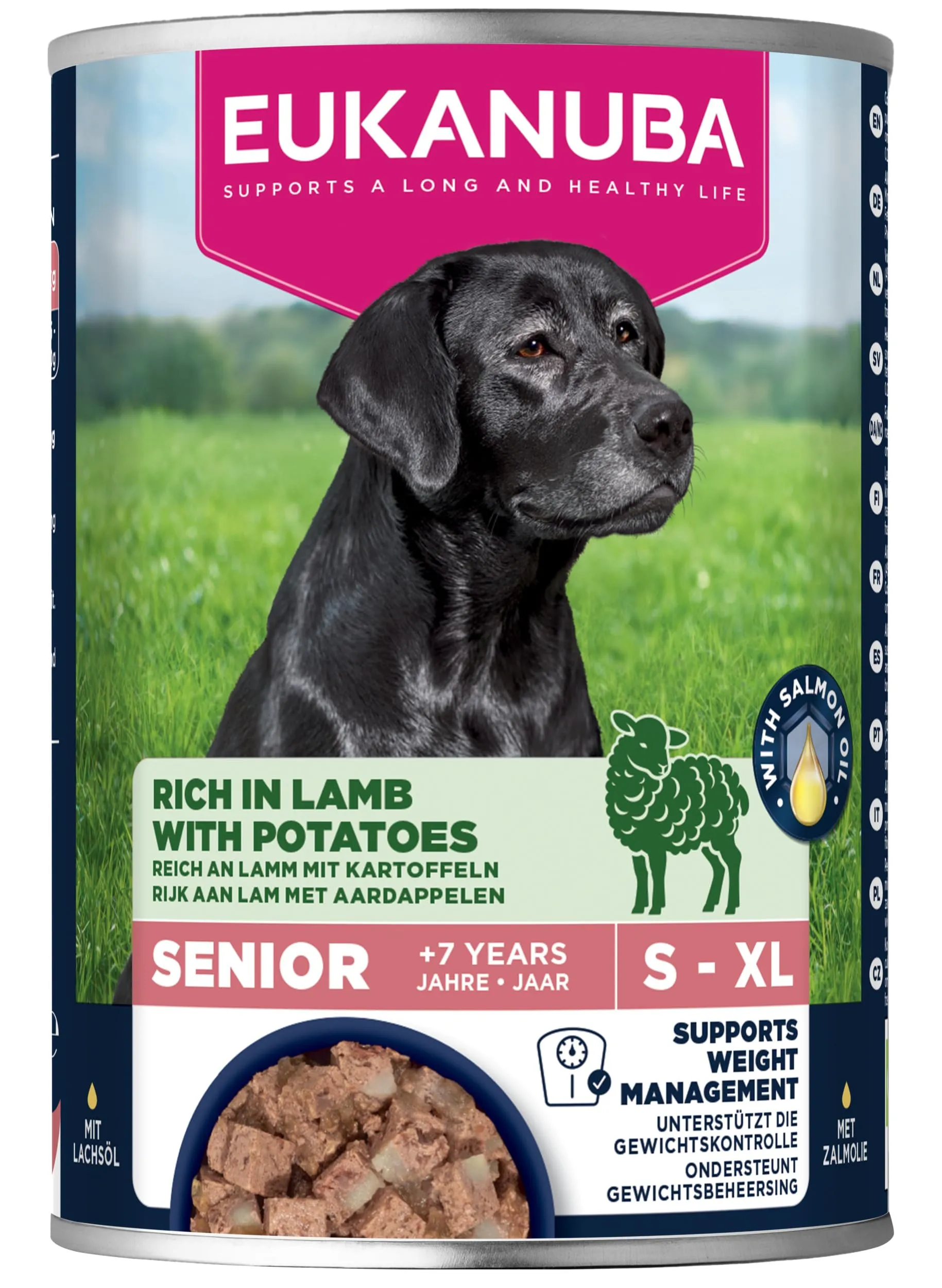 EUKANUBA Cibo umido cani anziani con agnello e patate, 6 x 400 g - immagine 8