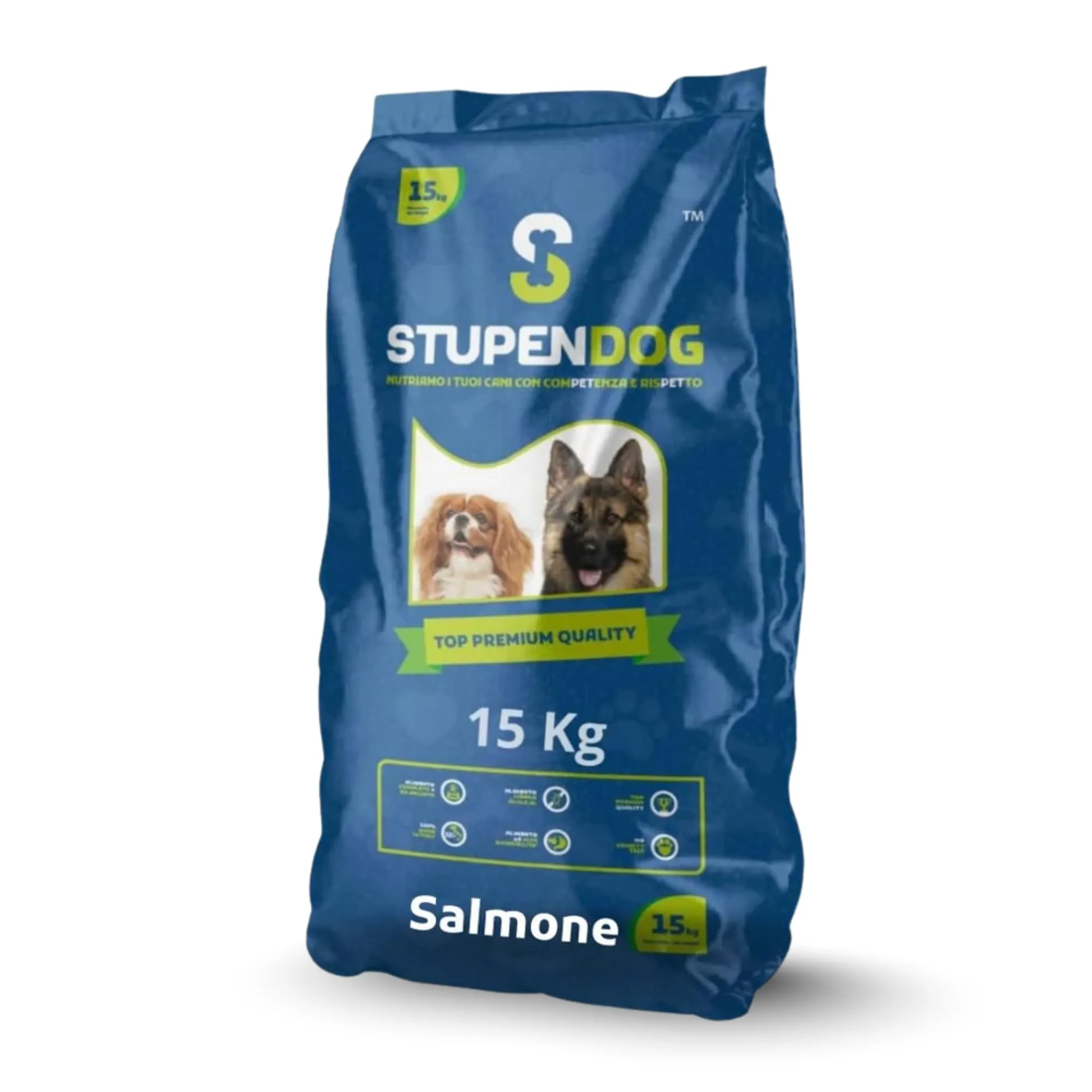 STUPENDOG Crocchette Cani Salmone 15kg per Cani Adulti di Tutte le Taglie - Croccantini Alimento Completo con Salmone - Per il Mantenimento del Cane - immagine 1