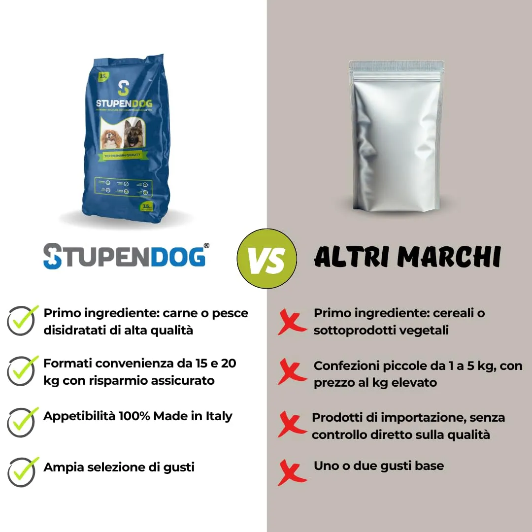 STUPENDOG Crocchette Cani Salmone 15kg per Cani Adulti di Tutte le Taglie - Croccantini Alimento Completo con Salmone - Per il Mantenimento del Cane - immagine 5