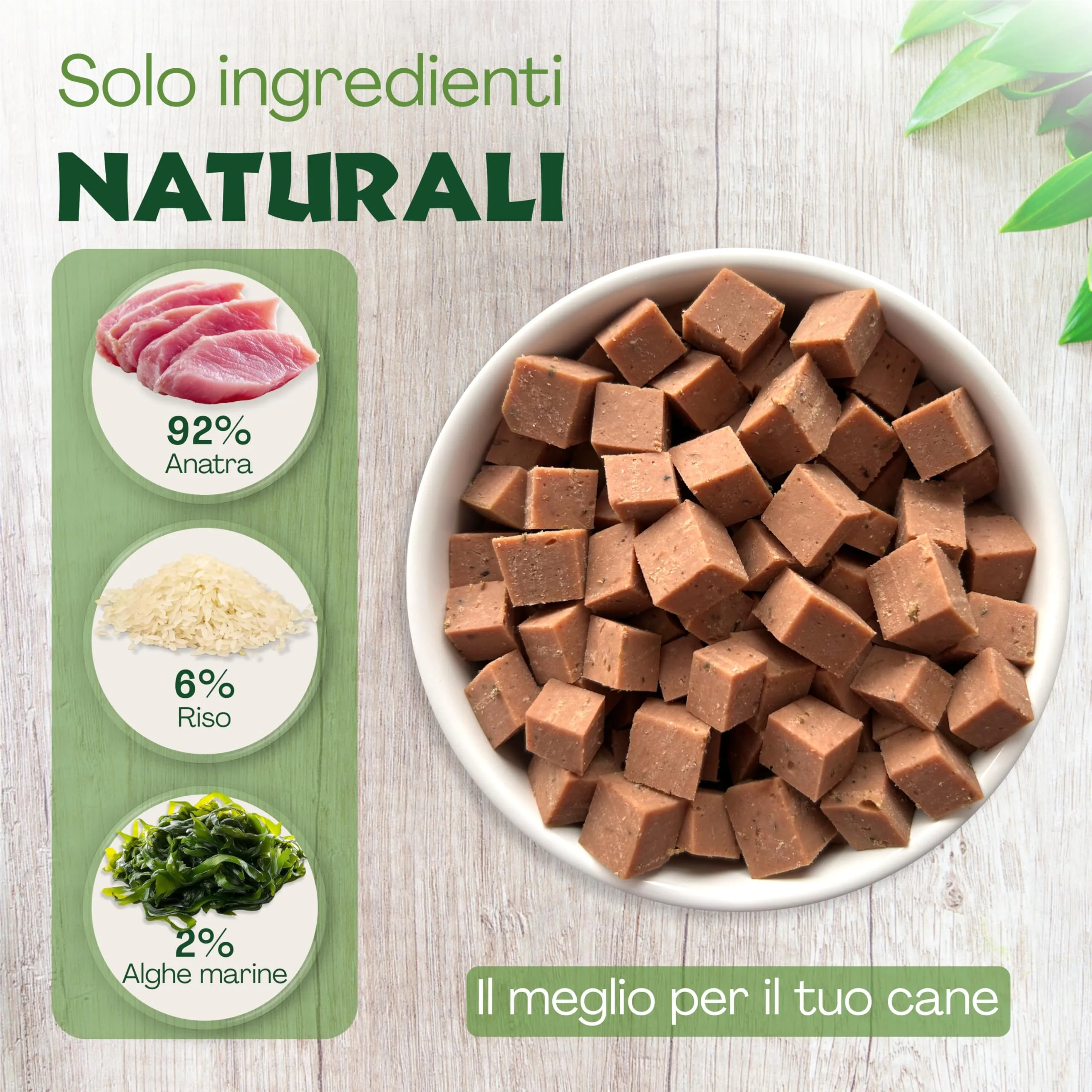 CHEWSTER Salsiccia per cani – anatra – 4 × 800 g (3,2 kg) – Rotolo di cibo umido per cani senza cereali ad alto contenuto di carne – Alimento completo - immagine 2