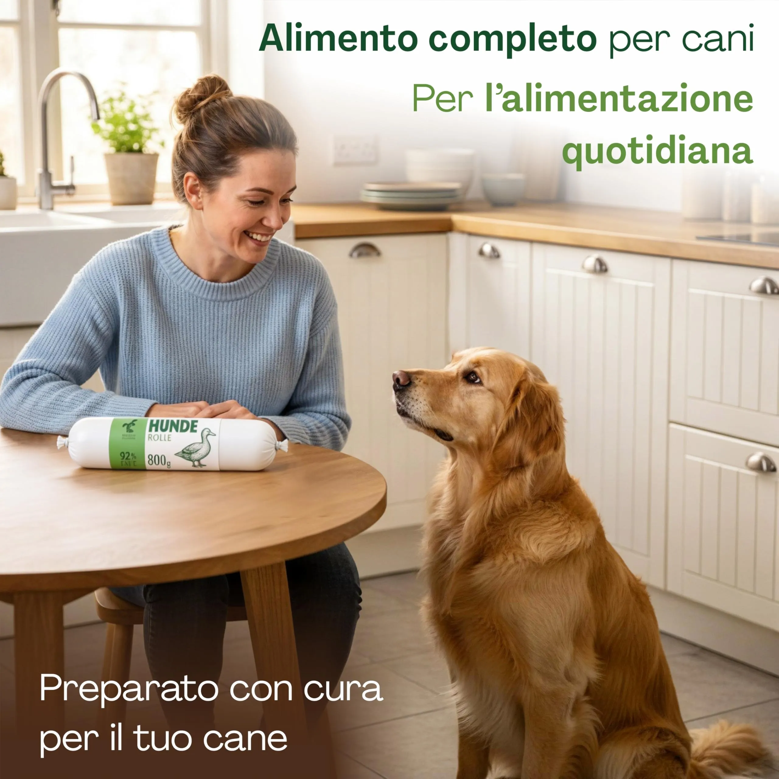 CHEWSTER Salsiccia per cani – anatra – 4 × 800 g (3,2 kg) – Rotolo di cibo umido per cani senza cereali ad alto contenuto di carne – Alimento completo - immagine 7