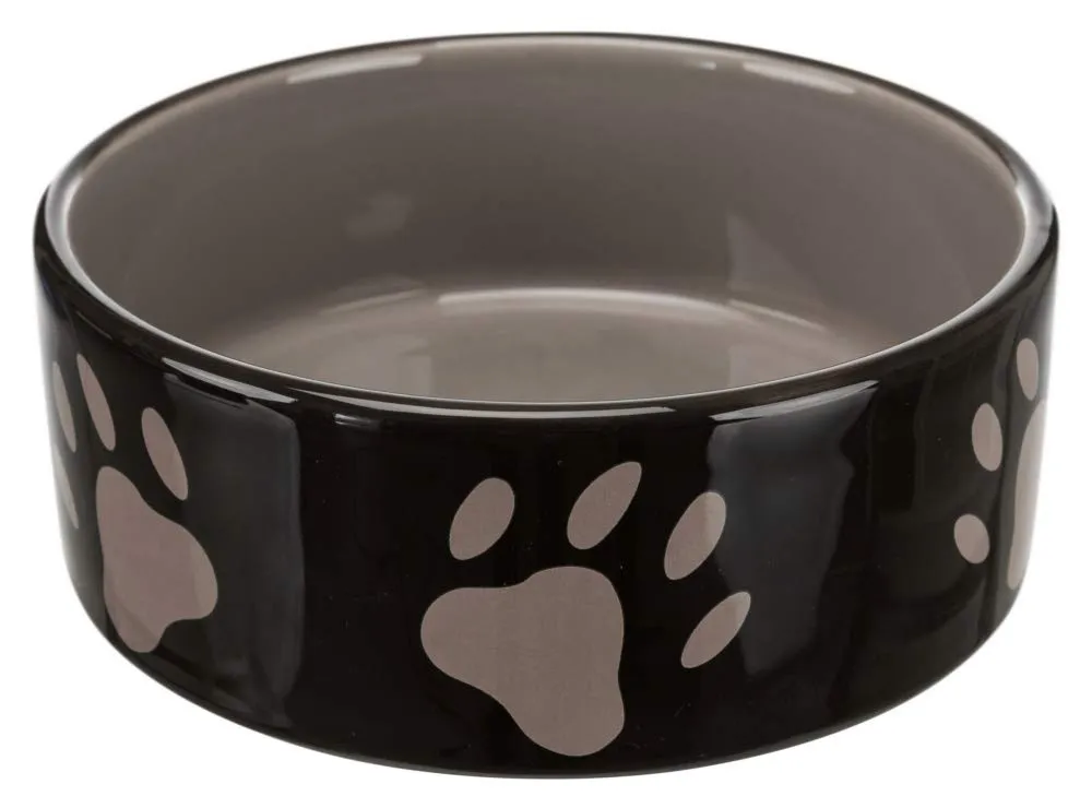 Trixie 24532 Ciotola in ceramica con gambe, 0,8 l/ø 16 cm, marrone/tortora - immagine 1