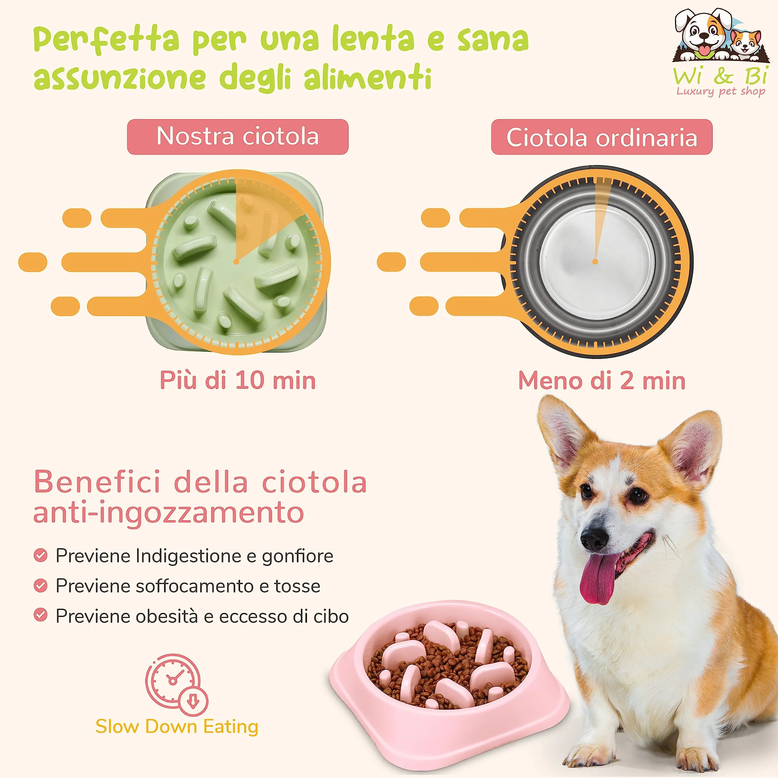 SP SEMPRE+ Ciotola Anti Ingozzamento per Cani, Alimentazione Lenta, Rosa - immagine 3