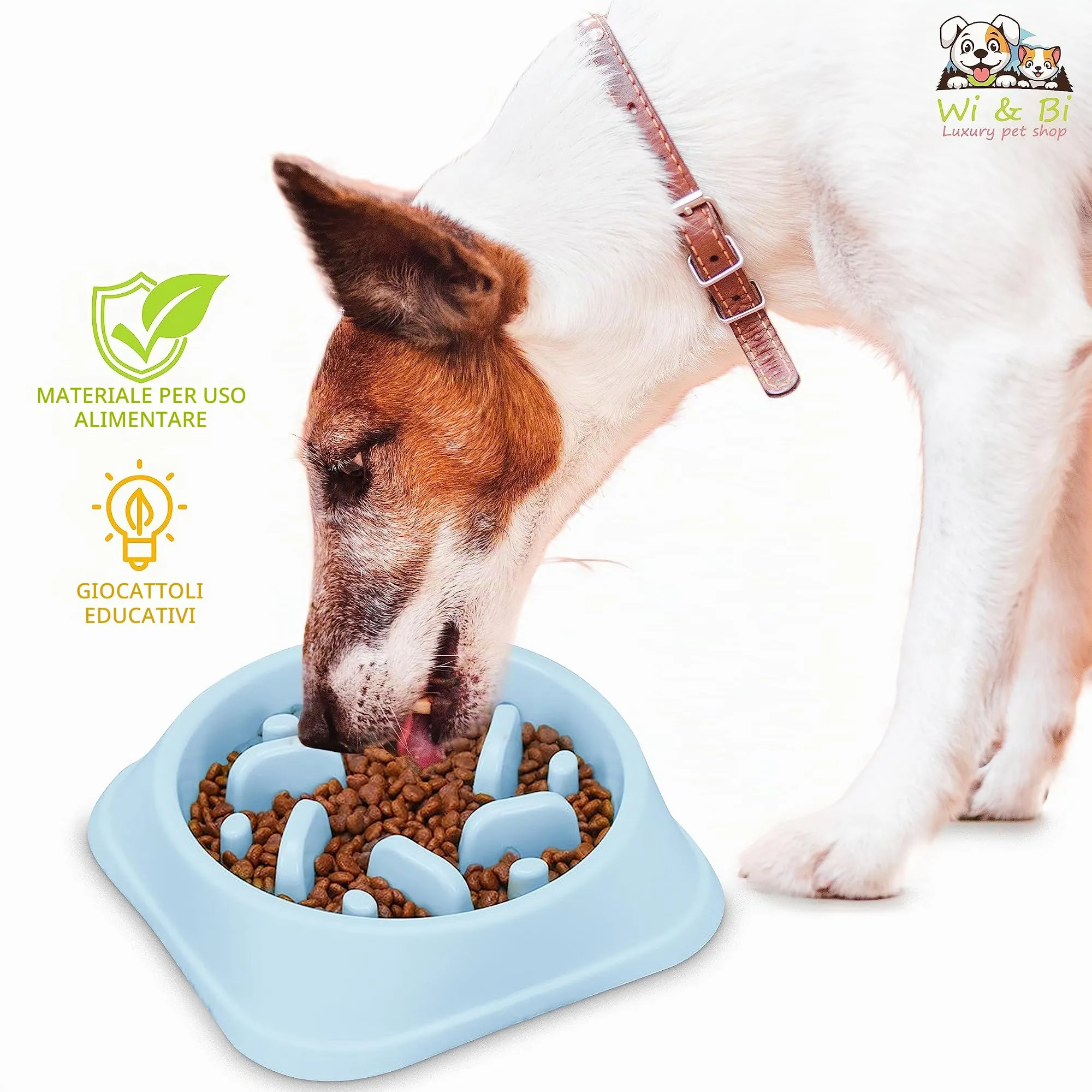 SP SEMPRE Ciotola Anti Ingozzamento per Cani - Porta Crocchette Labirinto Anti Soffocamento (Blu) - immagine 6