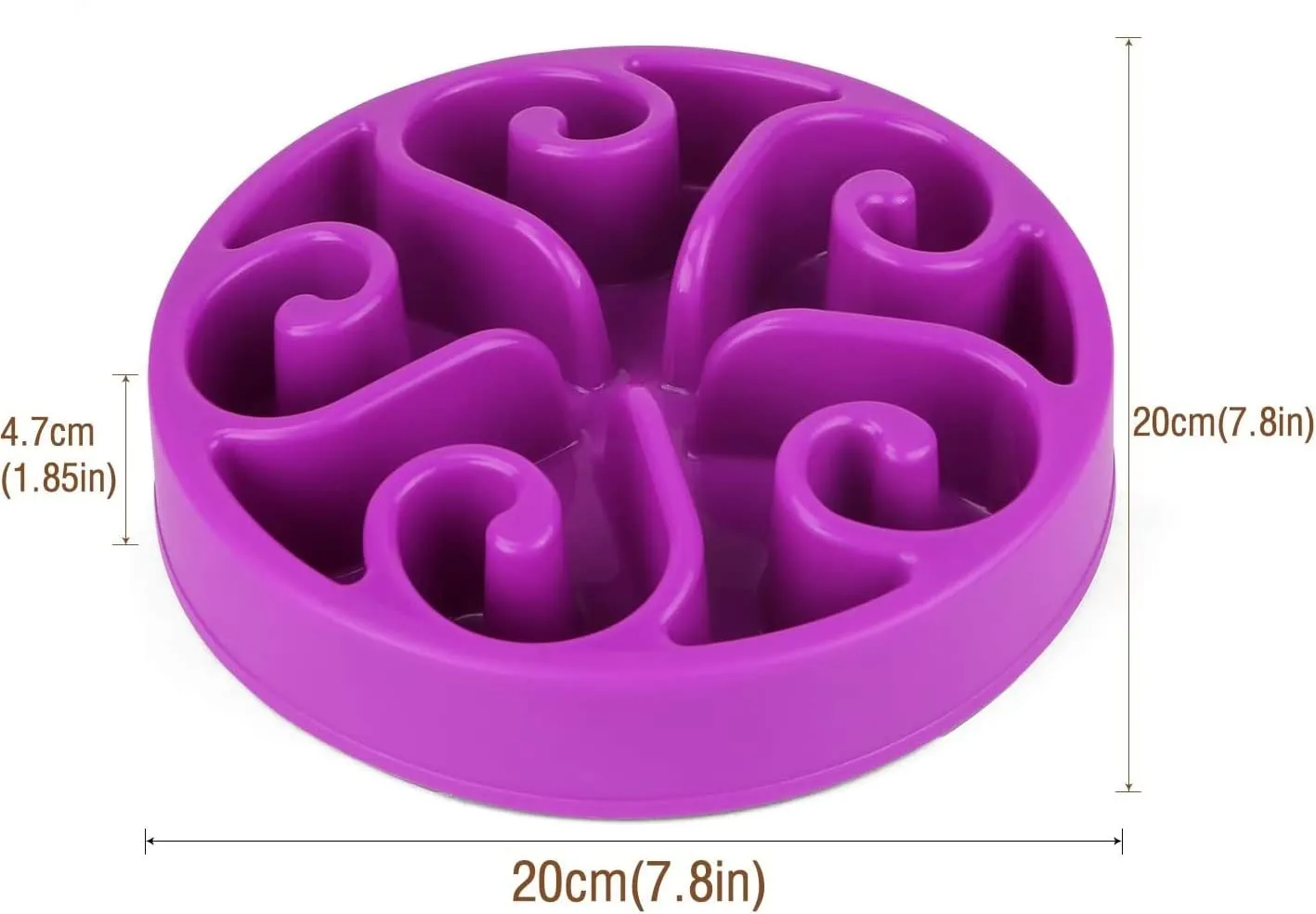 Edipets, Ciotola Anti Ingozzamento, Ciotole per Cani, Interattiva, per Animali Domestici, di Medie e Grandi Dimensioni (Viola) - immagine 4