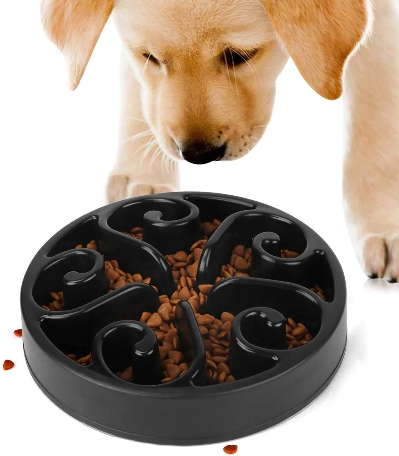 Edipets, Ciotola Anti Ingozzamento, Ciotole per Cani, Interattiva, per Animali Domestici, di Medie e Grandi Dimensioni (Nero) - immagine 5