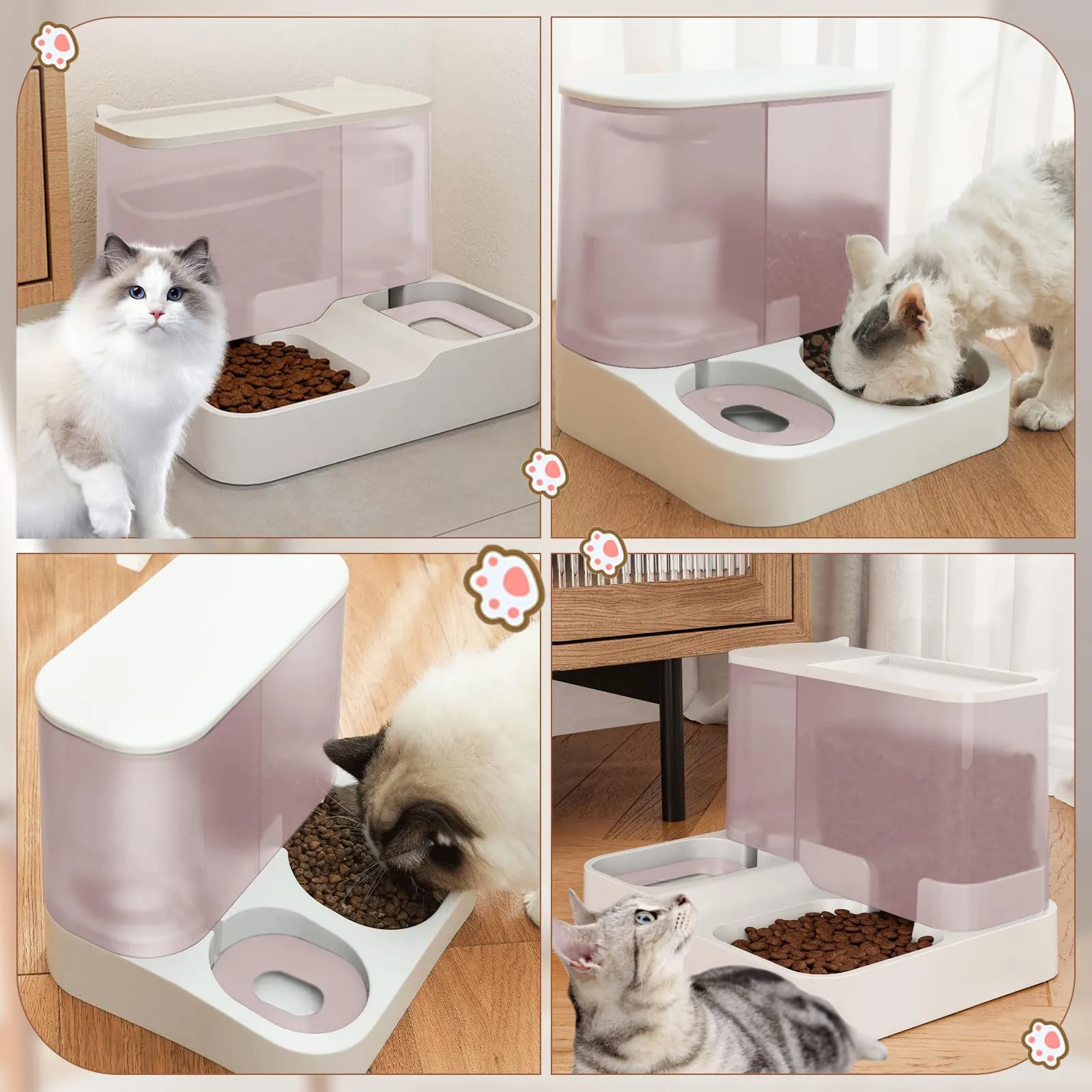 Oskuglin Distributore Automatico 2-in-1 Cibo e Acqua per Gatti 3,8L - immagine 9
