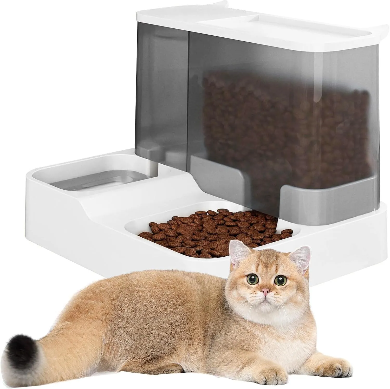Oskuglin Distributore Automatico 2-in-1 Cibo e Acqua per Gatti 3,8L - immagine 1