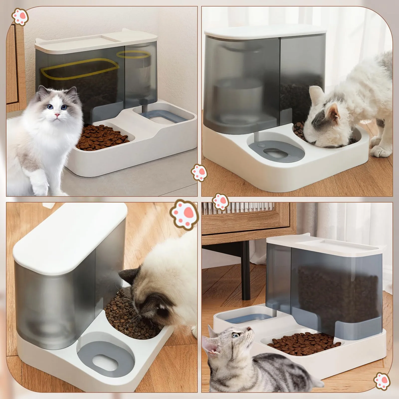 Oskuglin Distributore Automatico 2-in-1 Cibo e Acqua per Gatti 3,8L - immagine 9