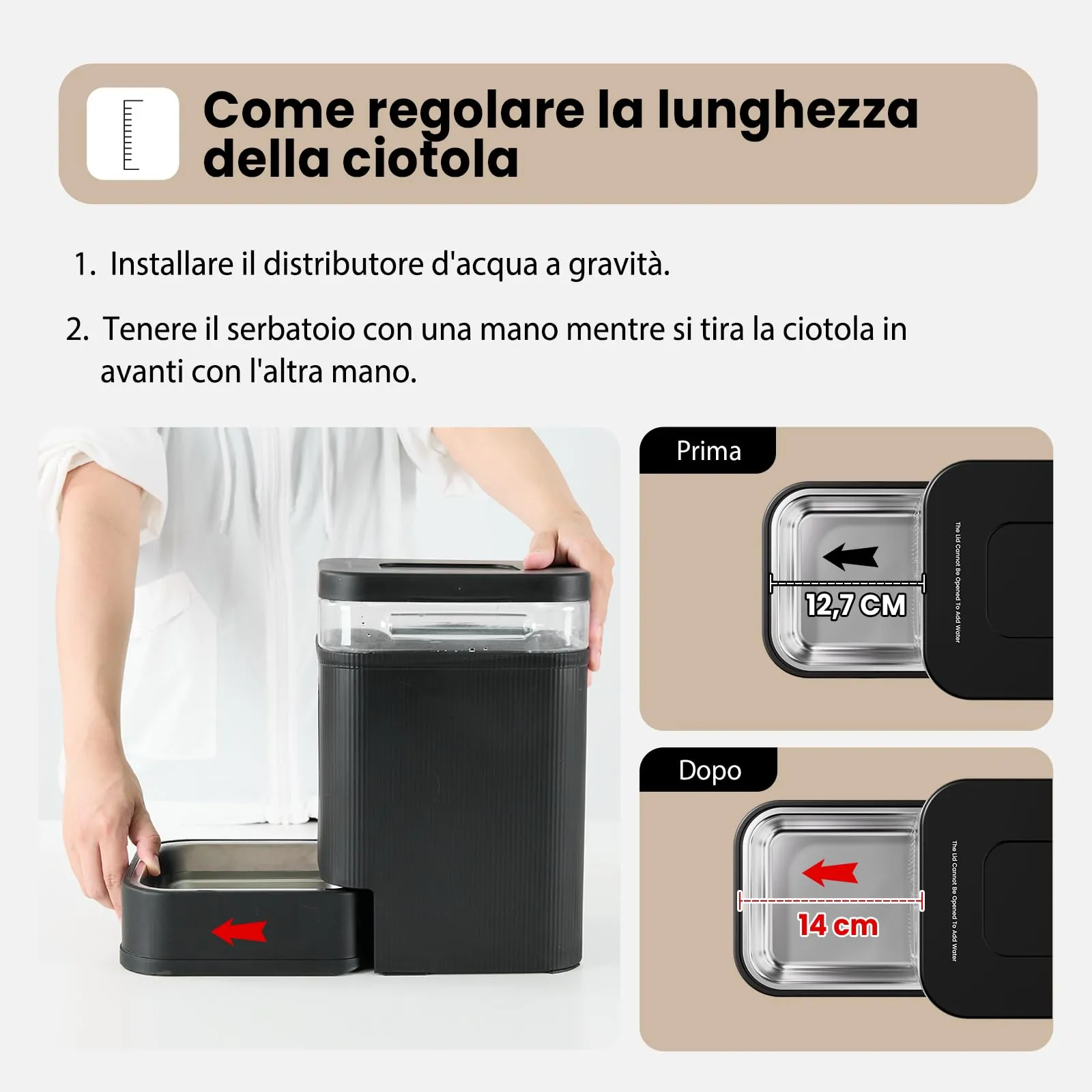 Gardner Pet Distributore Acqua Automatico 8,5L per Cani e Gatti, Bianco - immagine 8