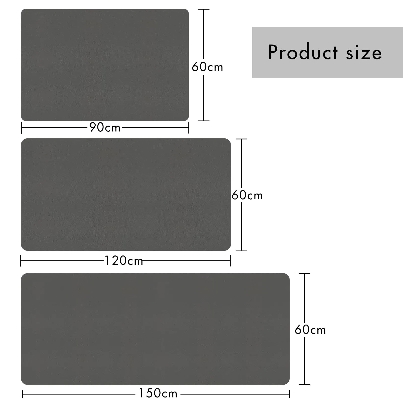 Tappetino Assorbente per Ciotole di Cibo e Acqua del Cane, Tappetino Antiscivolo per Ciotole di Gatto, Tappetino Impermeabile per l'Alimentazione degli Animali Domestici (Grigio Scuro, 60 x 90 cm) - immagine 6