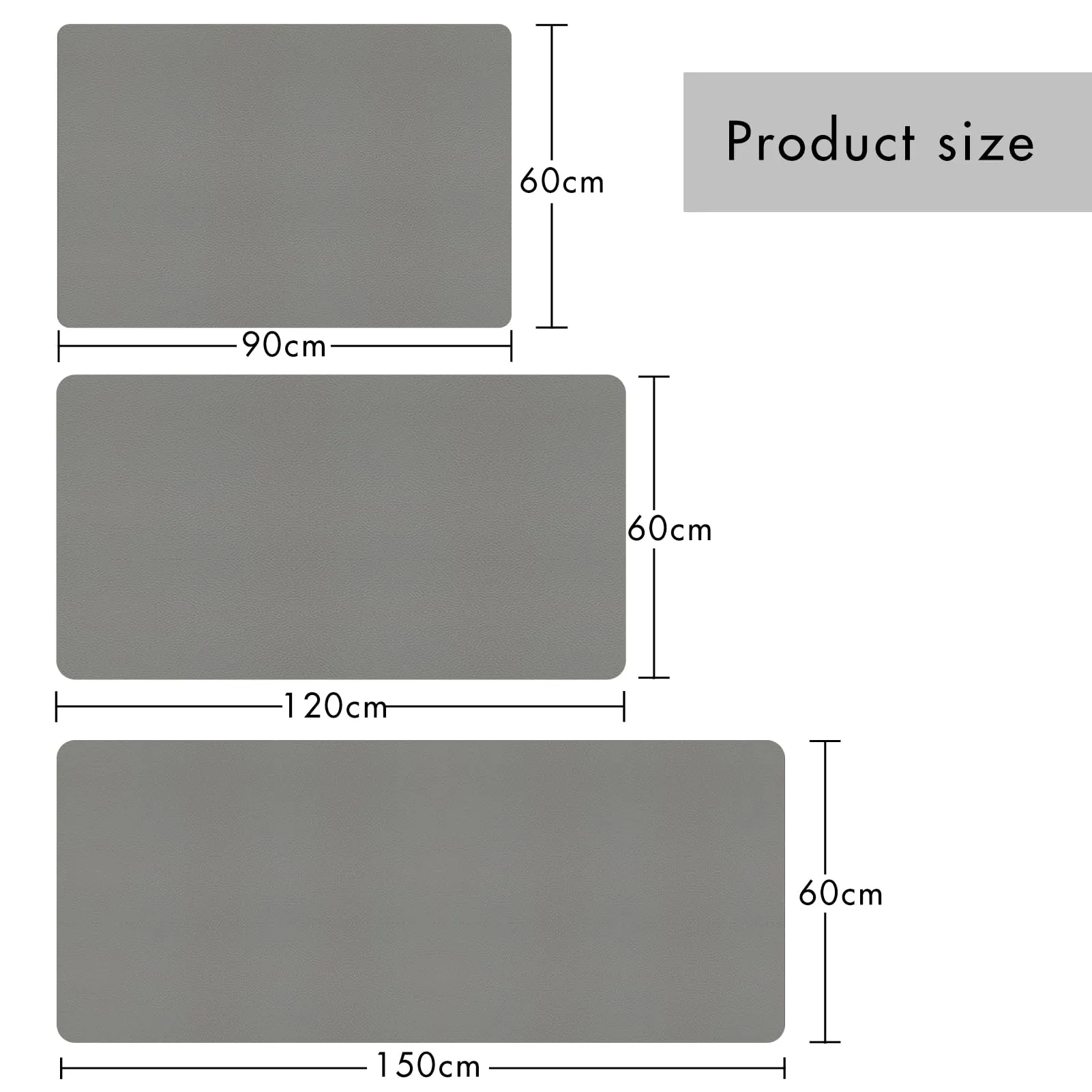 Tappetino Assorbente per Ciotole di Cibo e Acqua del Cane, Tappetino Antiscivolo per Ciotole di Gatto, Tappetino Impermeabile per l'Alimentazione degli Animali Domestici (Grigio Chiaro, 60 x 120 cm) - immagine 6