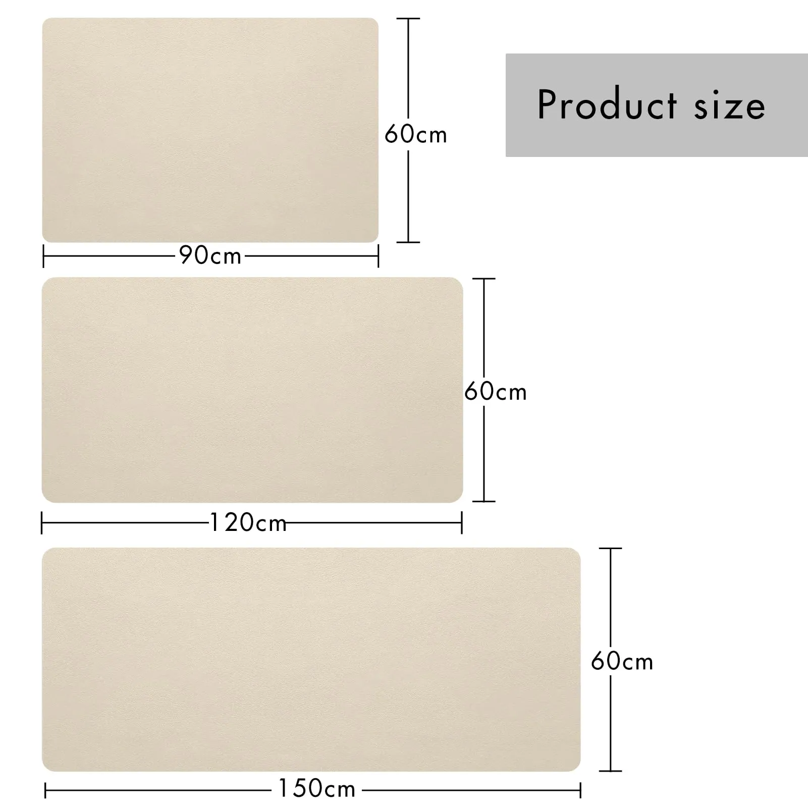 Tappetino Assorbente per Ciotole di Cibo e Acqua del Cane, Tappetino Antiscivolo per Ciotole di Gatto, Tappetino Impermeabile per l'Alimentazione degli Animali Domestici (Beige, 60 x 120 cm) - immagine 6
