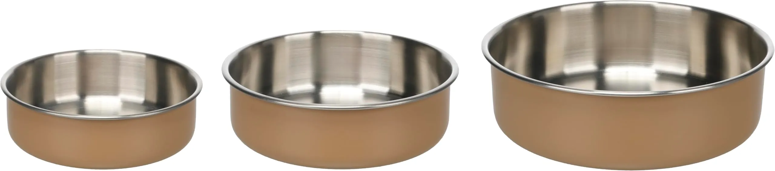 ciotola per cani - grande ciotola Yumi beige in inox - interno spazzolato premium - 1,55L - immagine 3