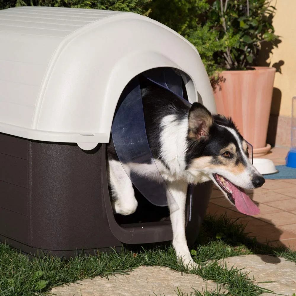 Ferplast Cuccia da Esterno per Cani Kenny 05 Casetta per Cani in Resina Termoplastica Resistente Urti e Raggi UV, Sistema di Drenaggio, Griglia per L'Aerazione, Smontabile, 70 X 100,6 X 70,5 cm - immagine 3