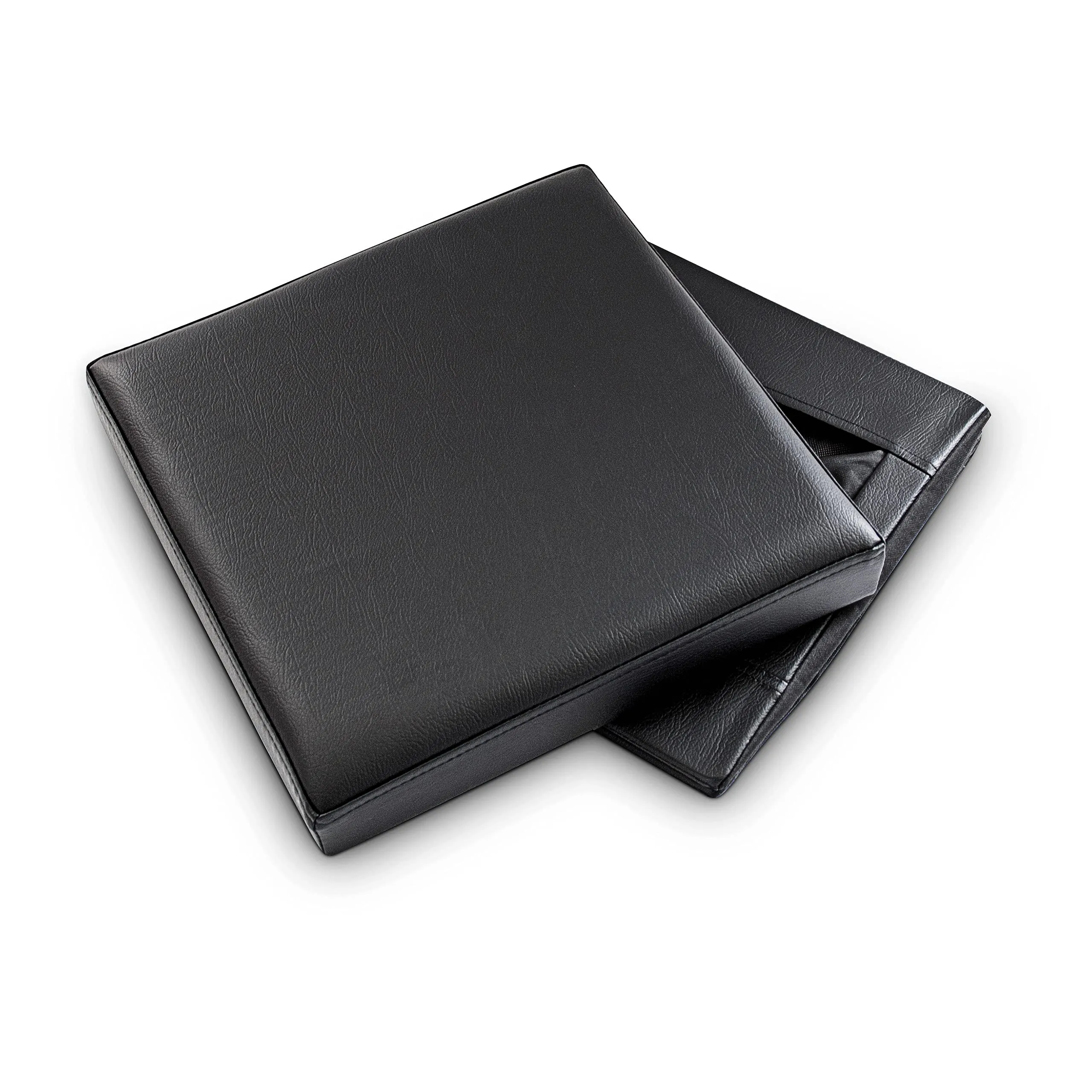 Relaxdays Cuccia Puff Pieghevole per Cane/Gatto, Finta Pelle, 38 X 38 X 38 cm, Nero - immagine 8