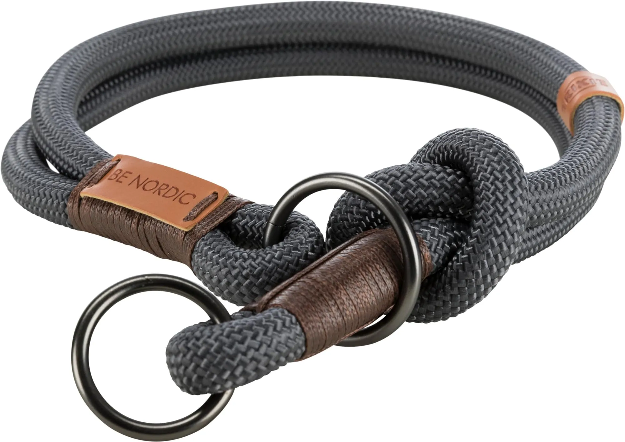 Trixie Collare educativo BE Nordic, L–XL: 55 cm/13 mm, Grigio Scuro/Marrone, Cane - immagine 1