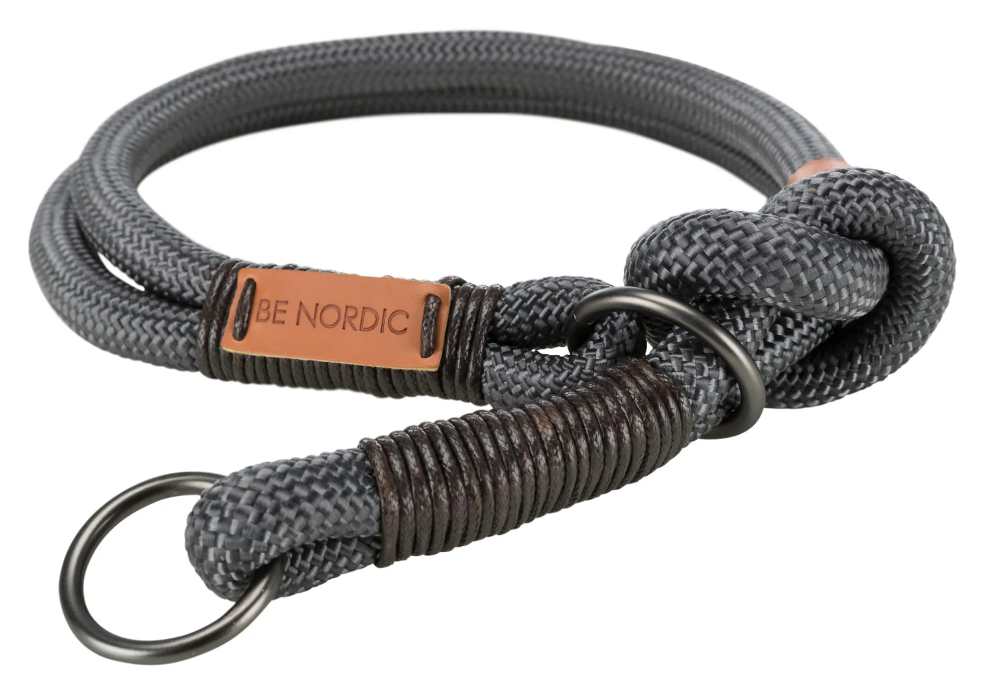 Trixie Collare educativo BE Nordic, L–XL: 55 cm/13 mm, Grigio Scuro/Marrone, Cane - immagine 2