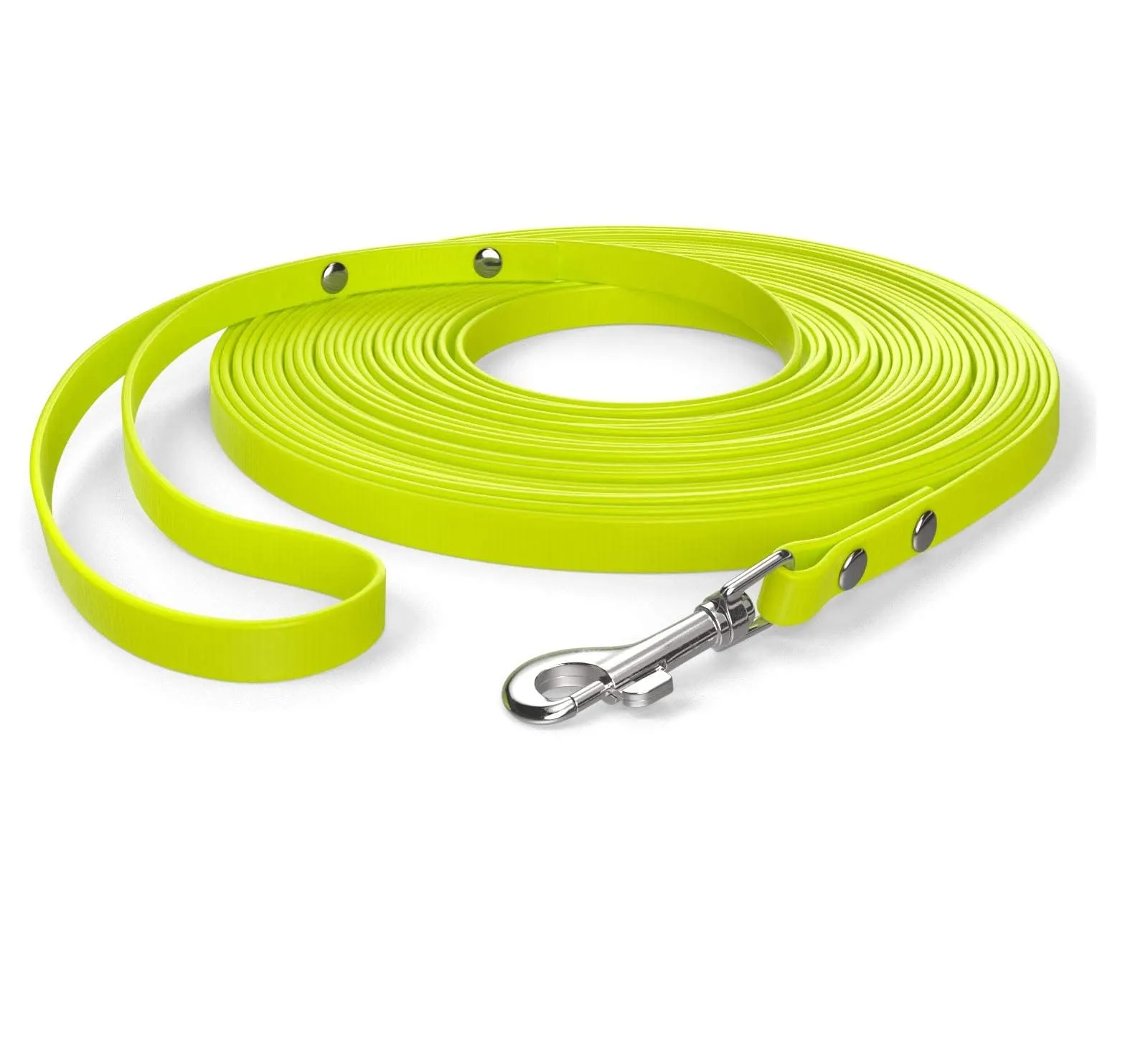 10m guinzaglio da traino, guinzaglio per cani, passante per le mani, giallo neon, extra stretto, sporco e idrorepellente - immagine 2