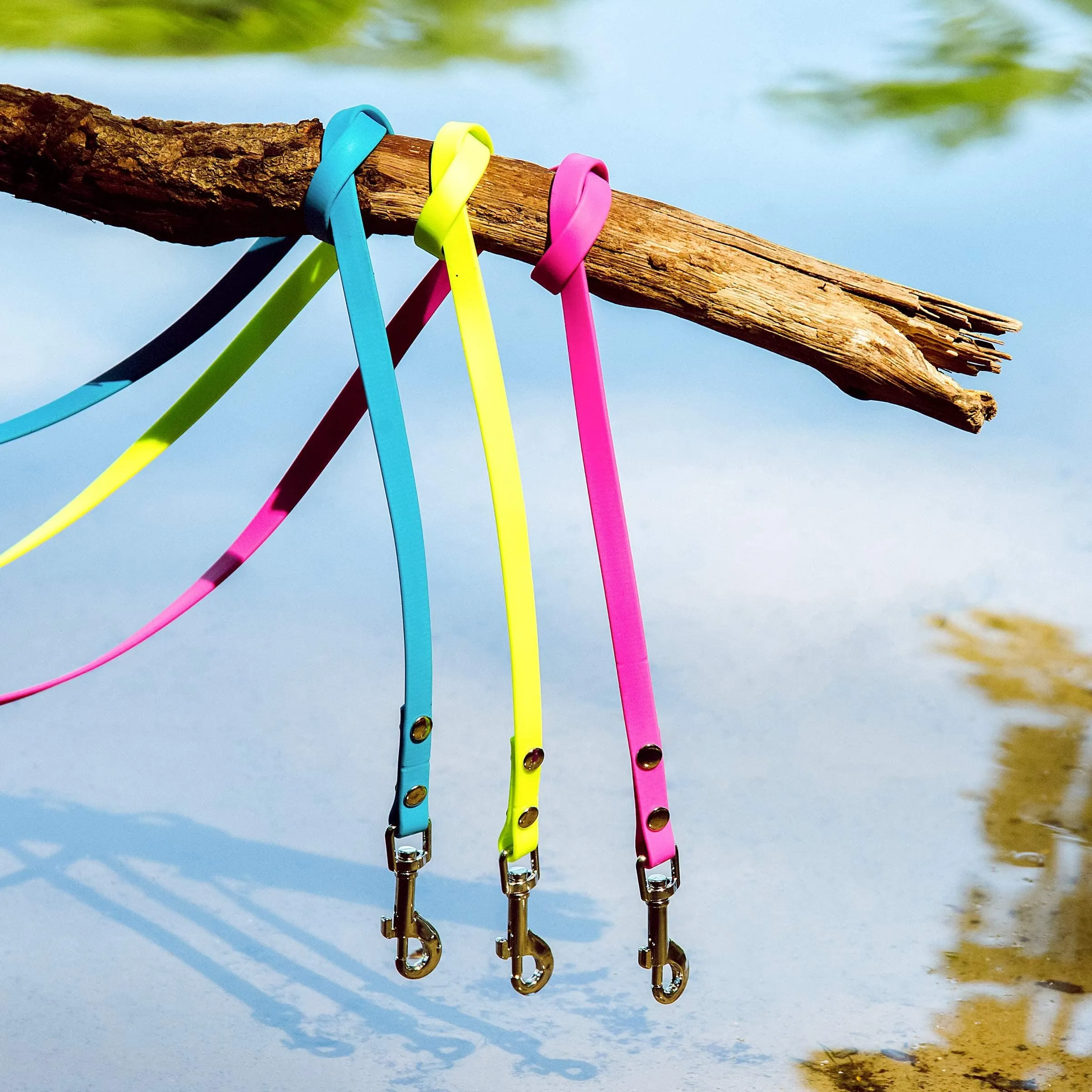 10m guinzaglio da traino, guinzaglio per cani, passante per le mani, giallo neon, extra stretto, sporco e idrorepellente - immagine 6