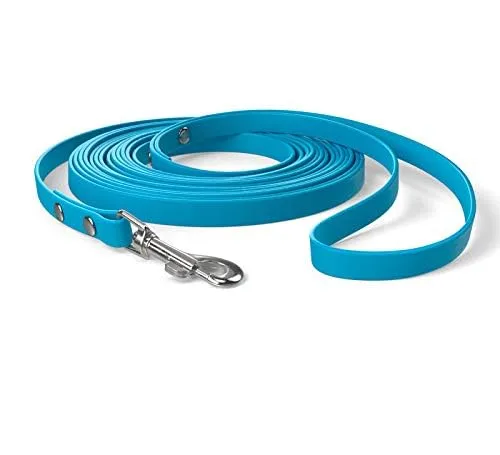 5 m di guinzaglio da traino, guinzaglio per cani, passante per le mani, blu ciano, extra stretto, sporco e idrorepellente - immagine 1