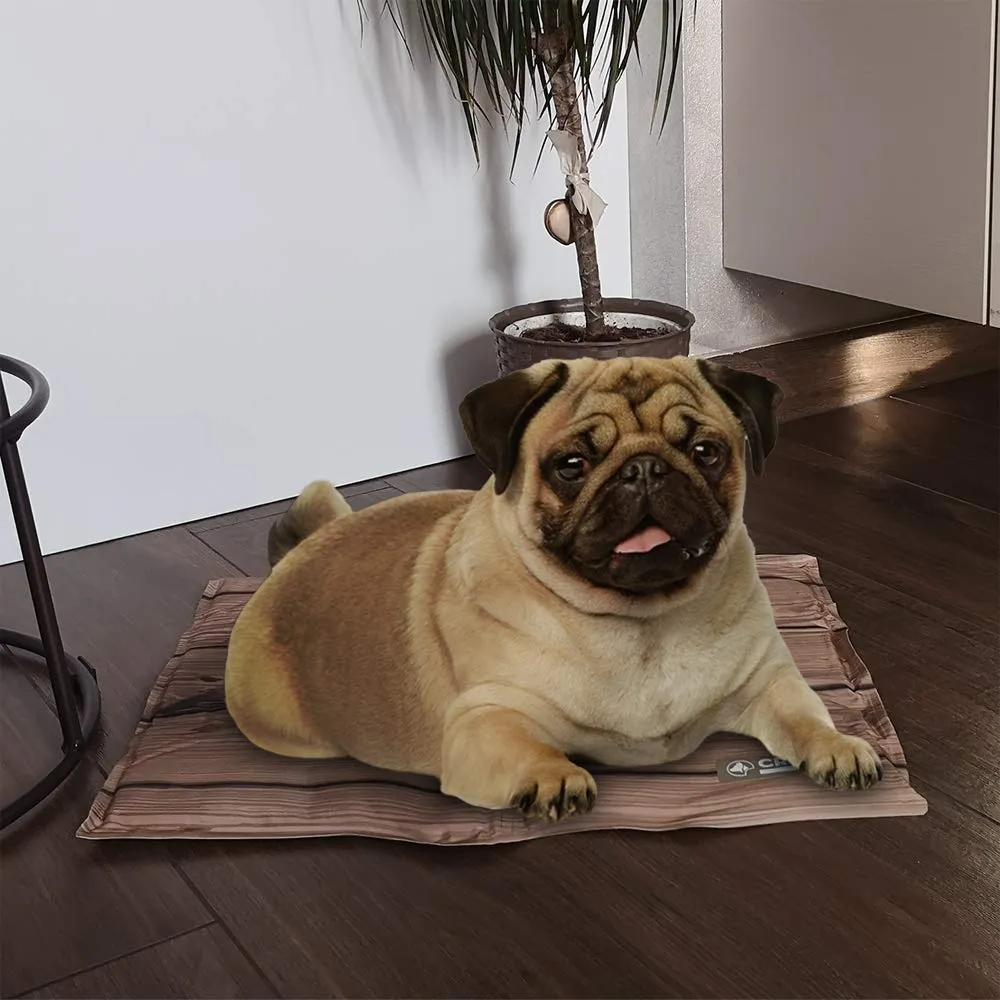 Croci Fresh - Tappetino Refrigerante per animali 40x50cm senza corrente o batterie - tappeto inserto con gel rinfrescante per cani, taglia S, fantasia Legno - immagine 5