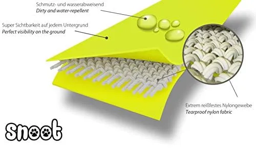 Dragline 15m, guinzaglio per cani, passante, giallo neon, extra stretto, repellente allo sporco e all'acqua - immagine 4