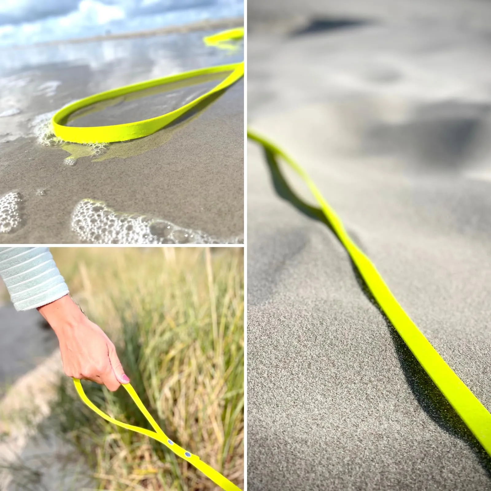 Dragline 15m, guinzaglio per cani, passante, giallo neon, extra stretto, repellente allo sporco e all'acqua - immagine 5