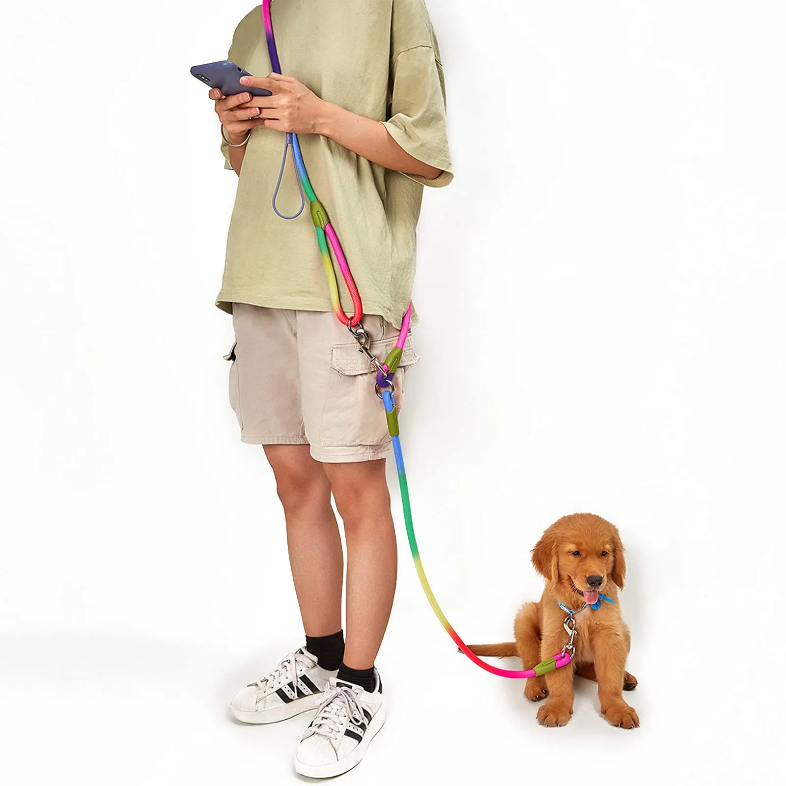 Eyeleaf Guinzaglio Mani Libere per Cani 2,2 Metri Guinzaglio per Cani Taglia Grande Media e Piccola - immagine 1