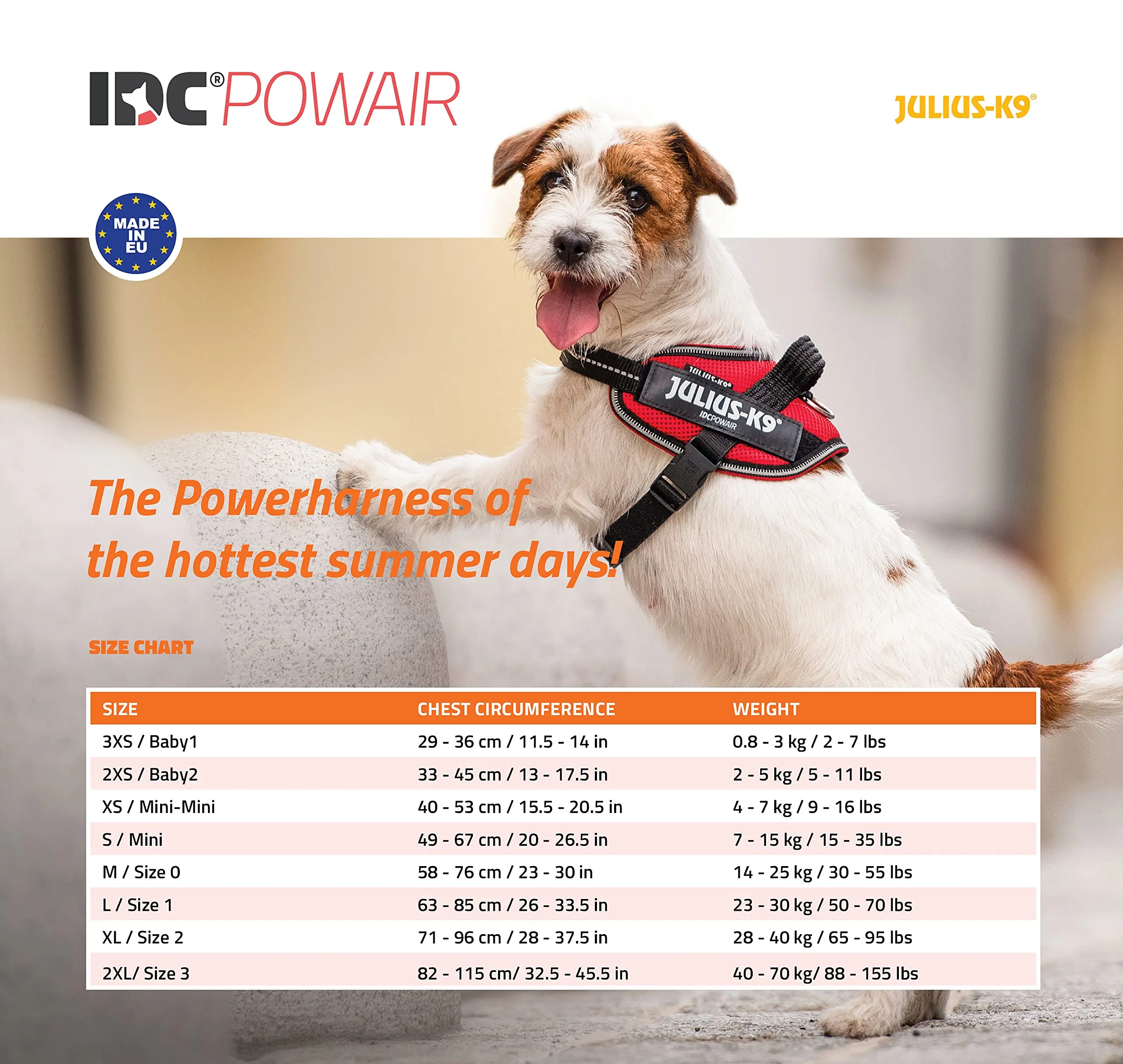 Julius-K9, Pettorina IDC Powair, Taglia: 2XL / 3, Neon - immagine 5